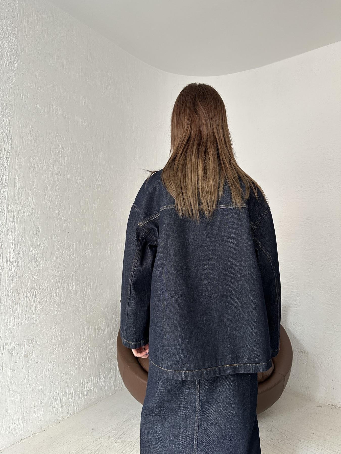 Oversize Jean Ceket LACİVERT