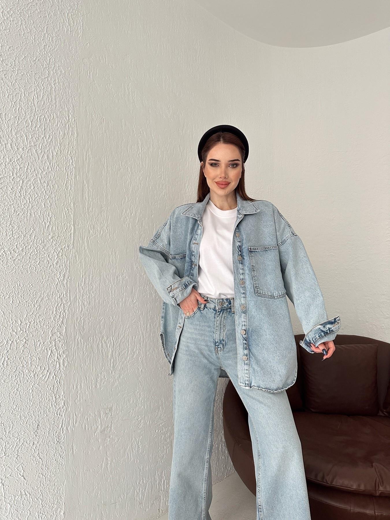 Oversize Jean Gömlek MAVİ