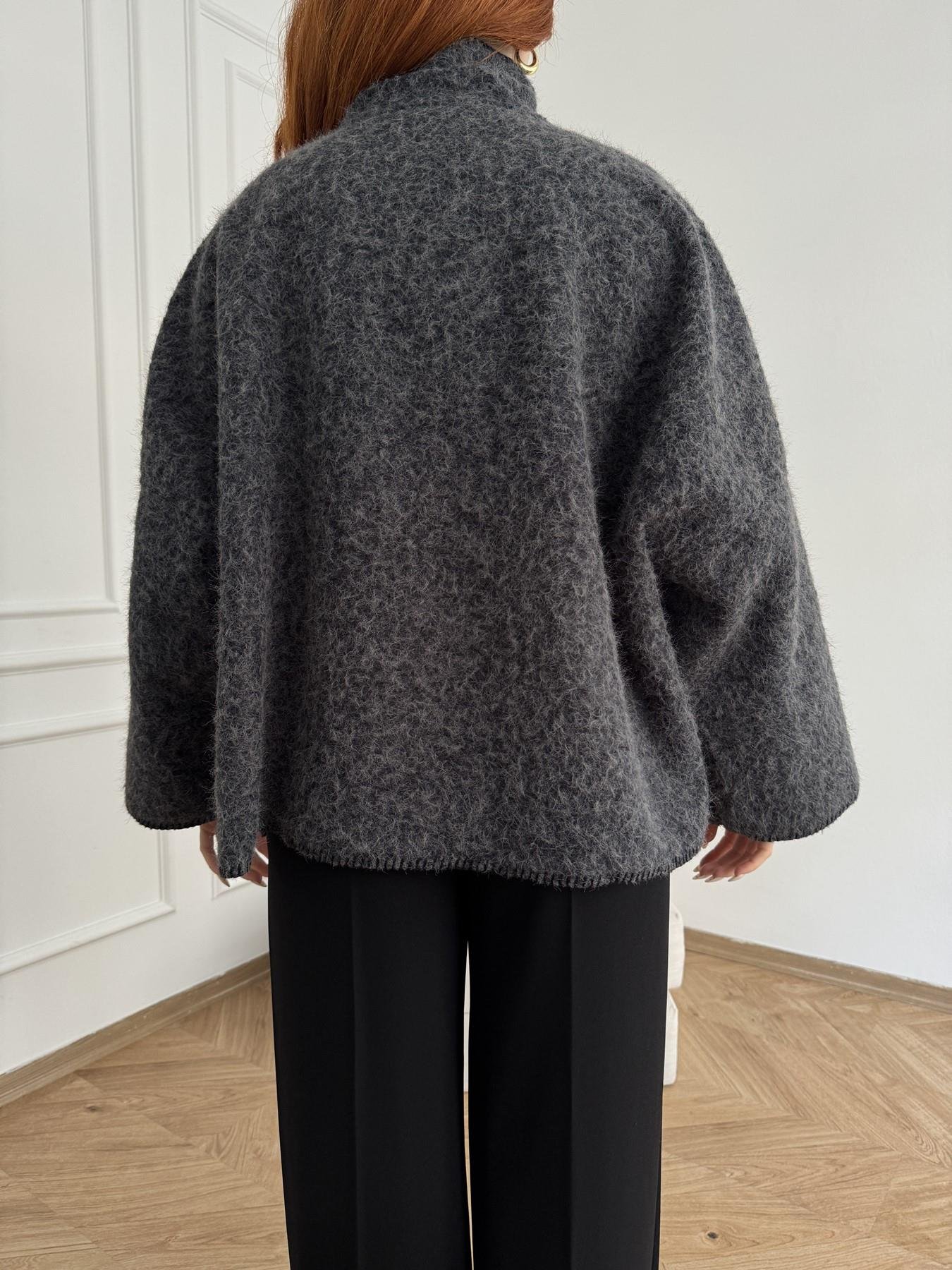 Oversize Kaşe Ceket Antrasit