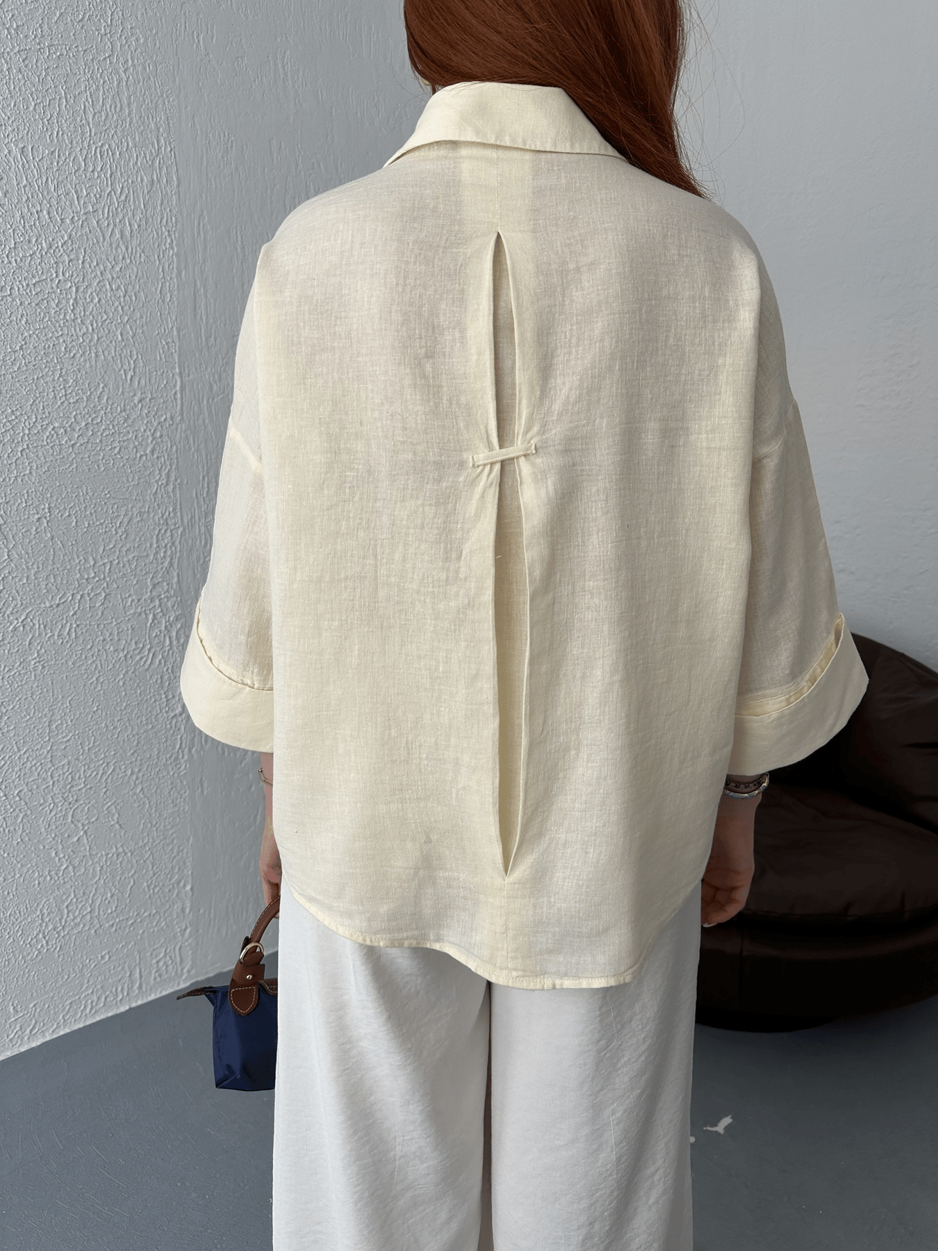 Oversize Sırt Detaylı Gömlek T.sarı