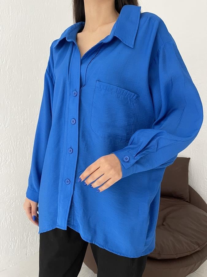 Oversize Tek Cep Gömlek SAKS