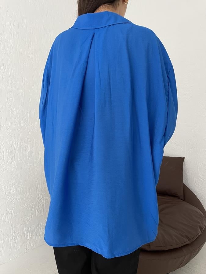 Oversize Tek Cep Gömlek SAKS