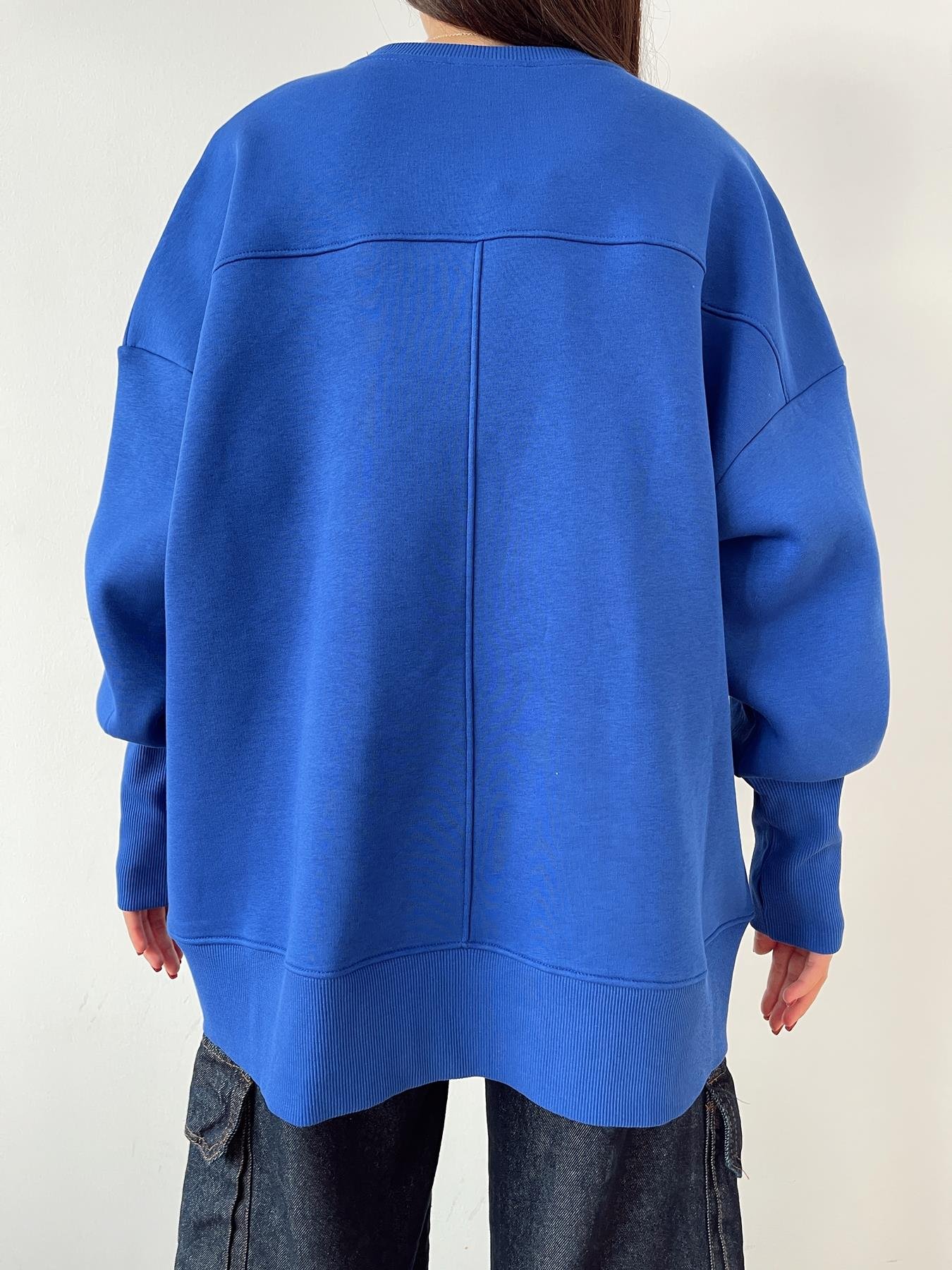 Oversize Yırtmaç Detay Sweatshırt SAKS