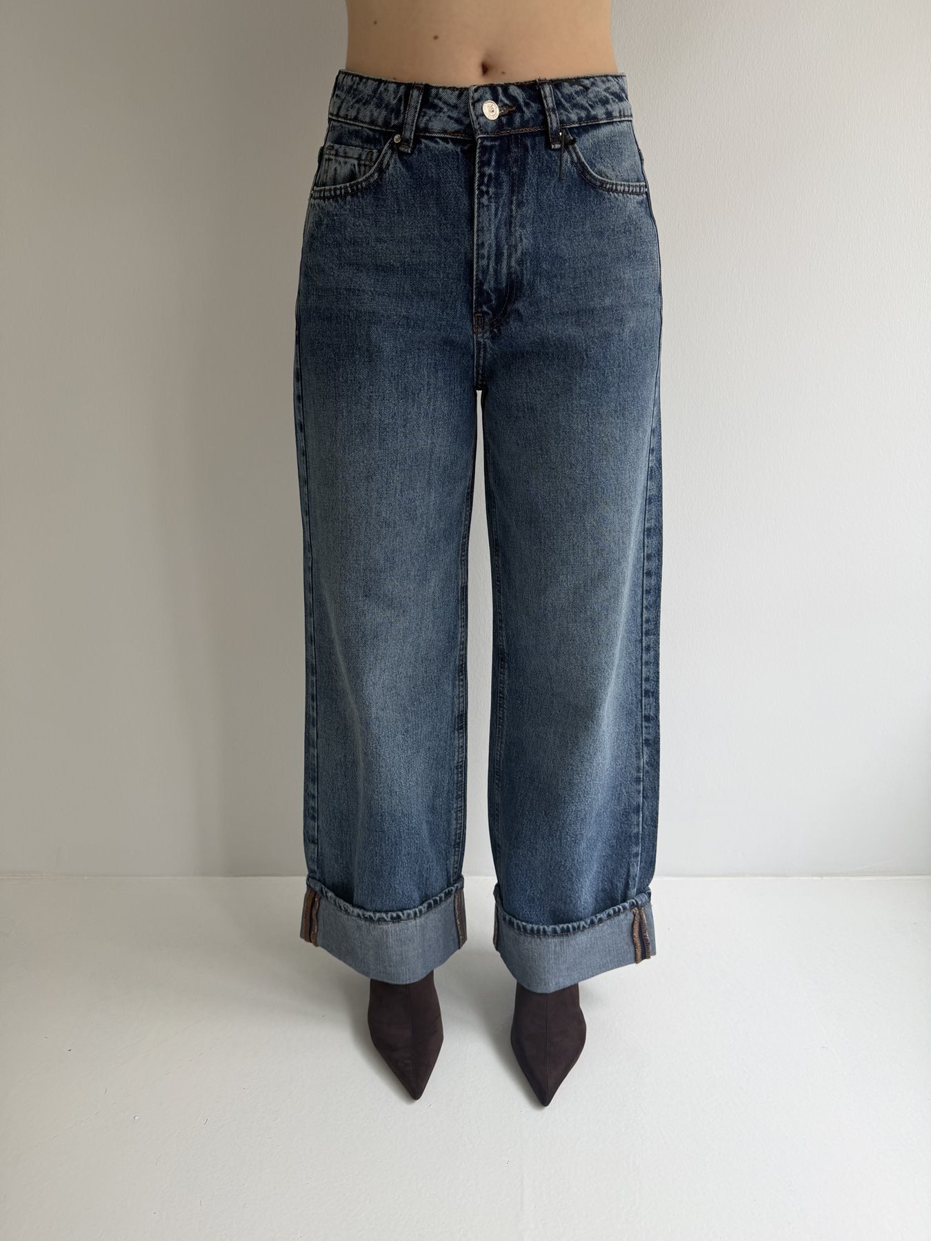 Paça Katlamalı Jean Pantolon Tint