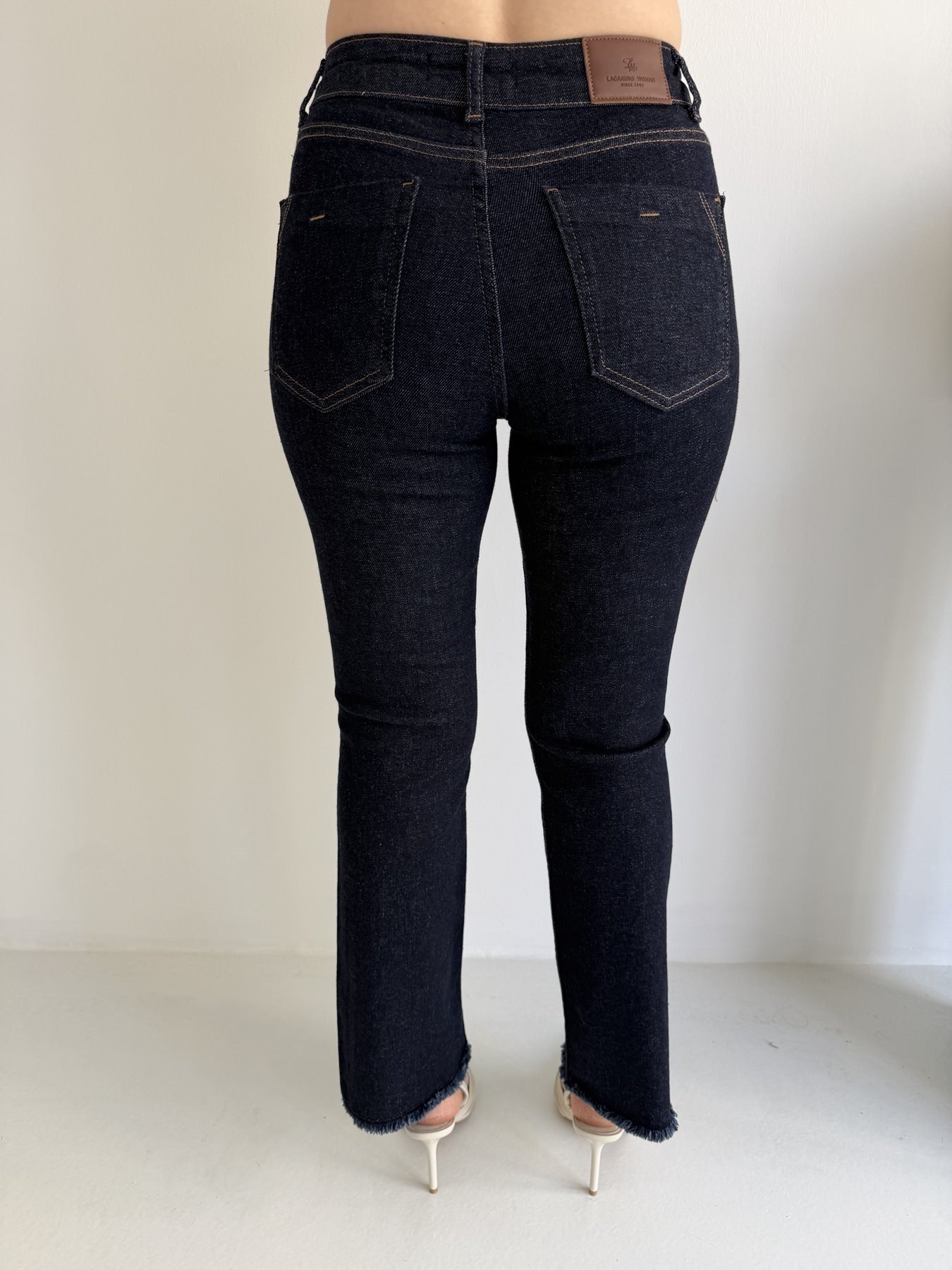 Paça Püsküllü Flare Jean Pantolon Rins