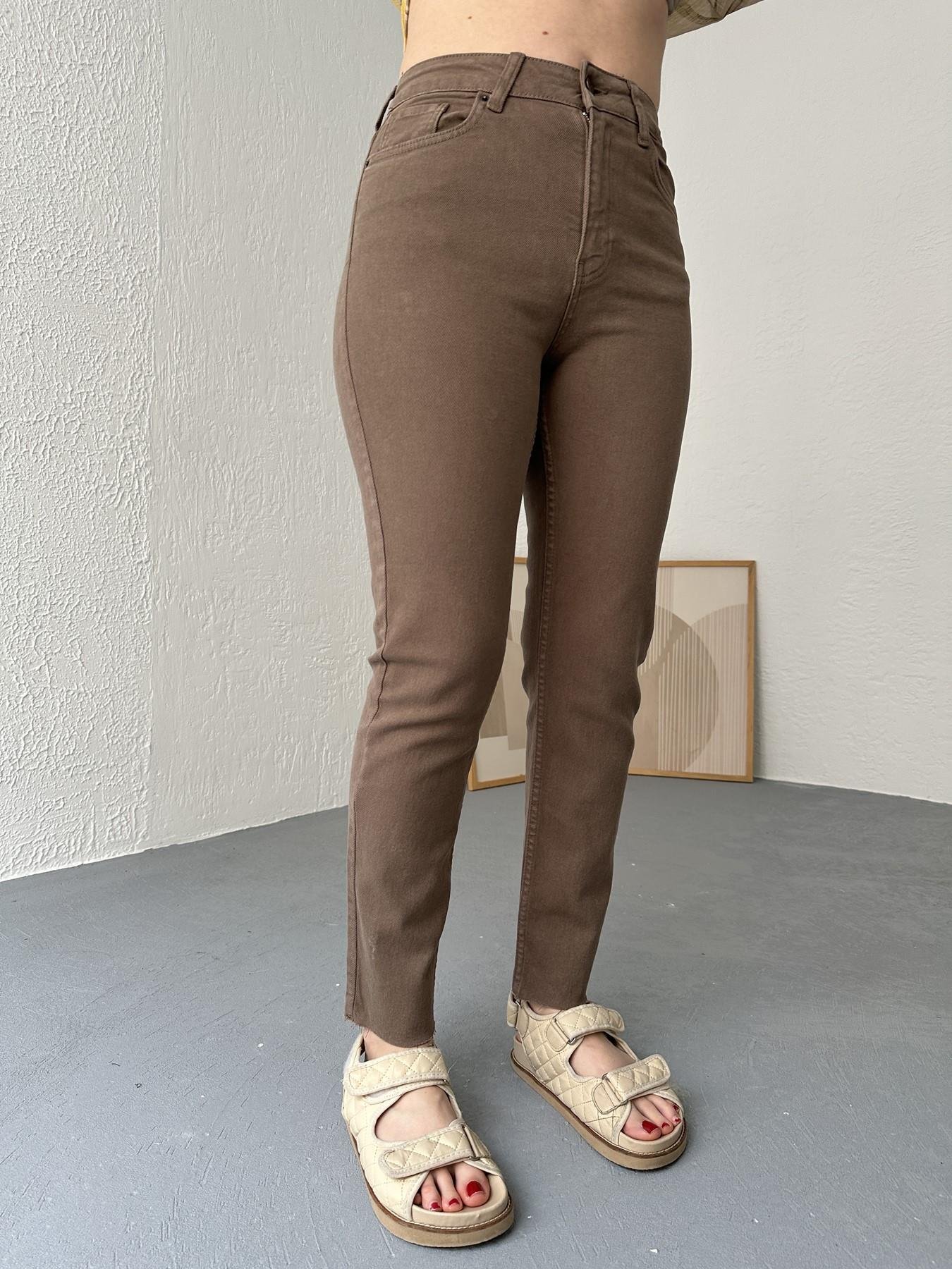 Paçası Dikişsiz Mom Pantolon 72 vizon