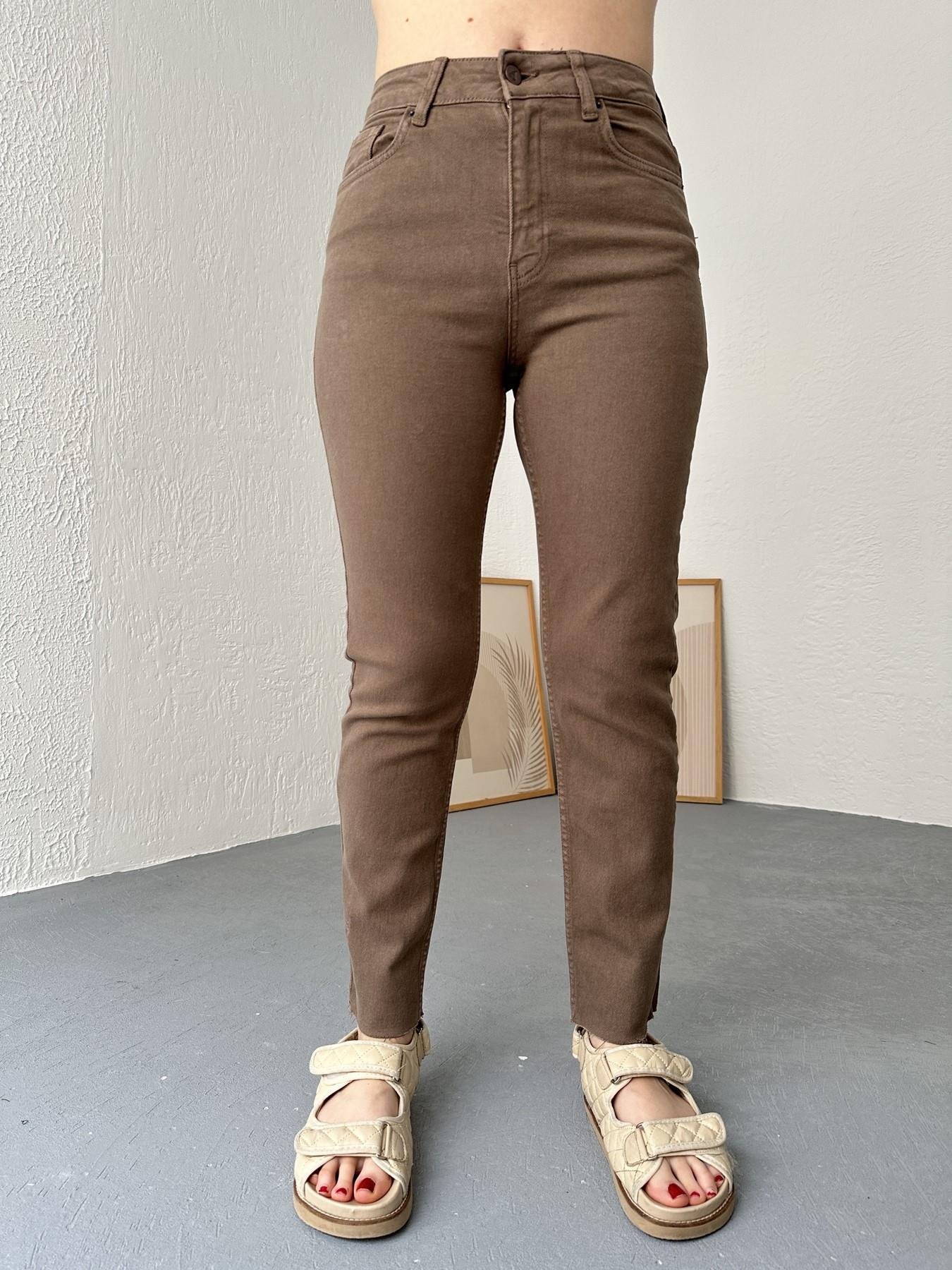 Paçası Dikişsiz Mom Pantolon 72 vizon