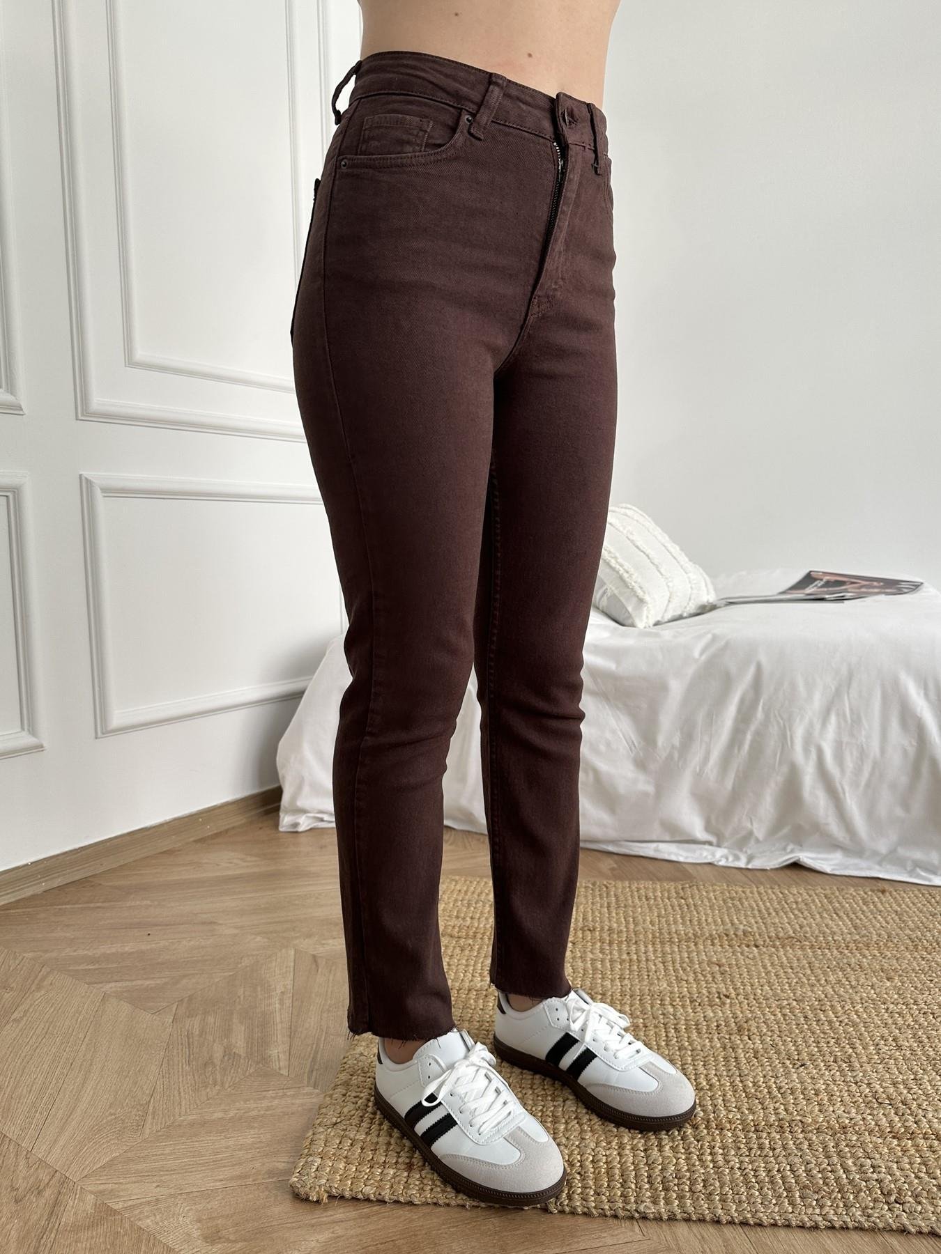 Paçası Dikişsiz Mom Pantolon 78 kahve