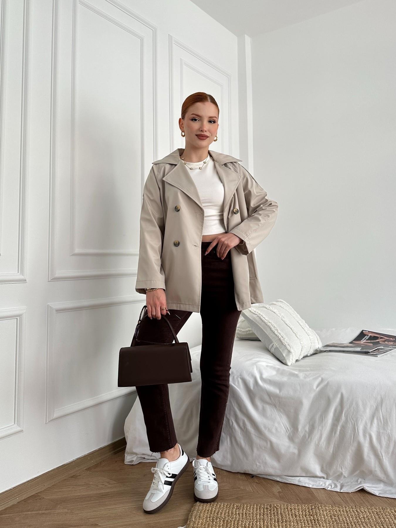 Paçası Dikişsiz Mom Pantolon 78 kahve