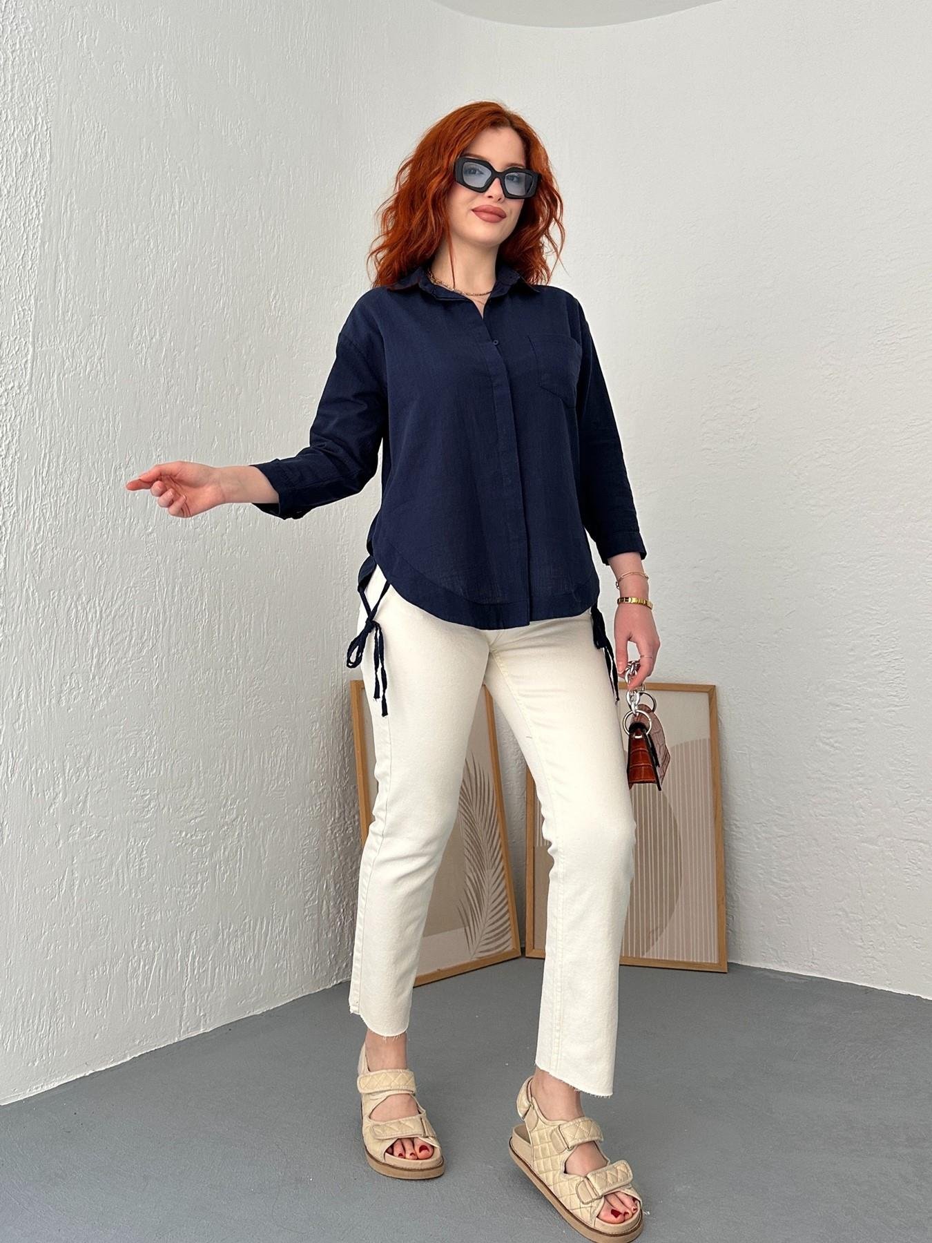 Paçası Dikişsiz Mom Pantolon 80 vanilya