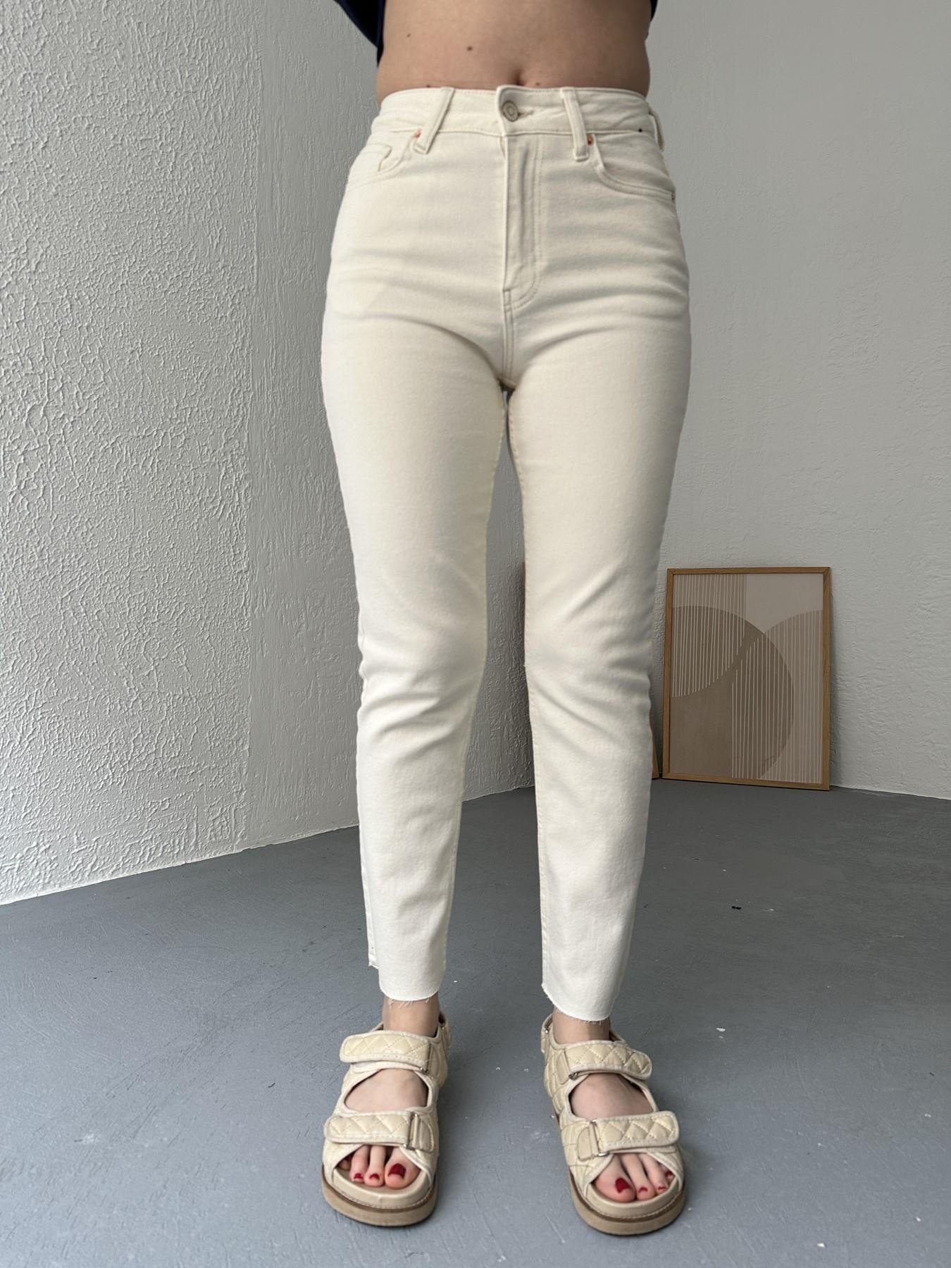 Paçası Dikişsiz Mom Pantolon 80 vanilya