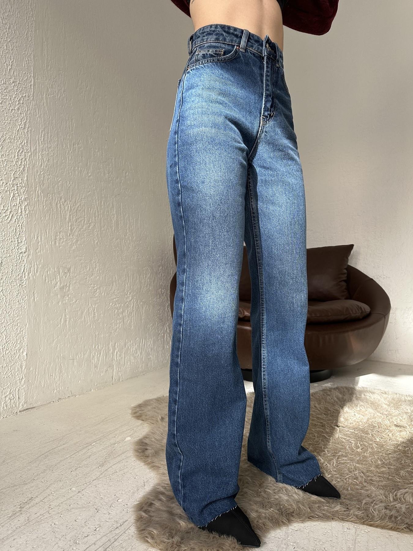 Paçası Kesik Palazzo Jean KOYU MAVİ