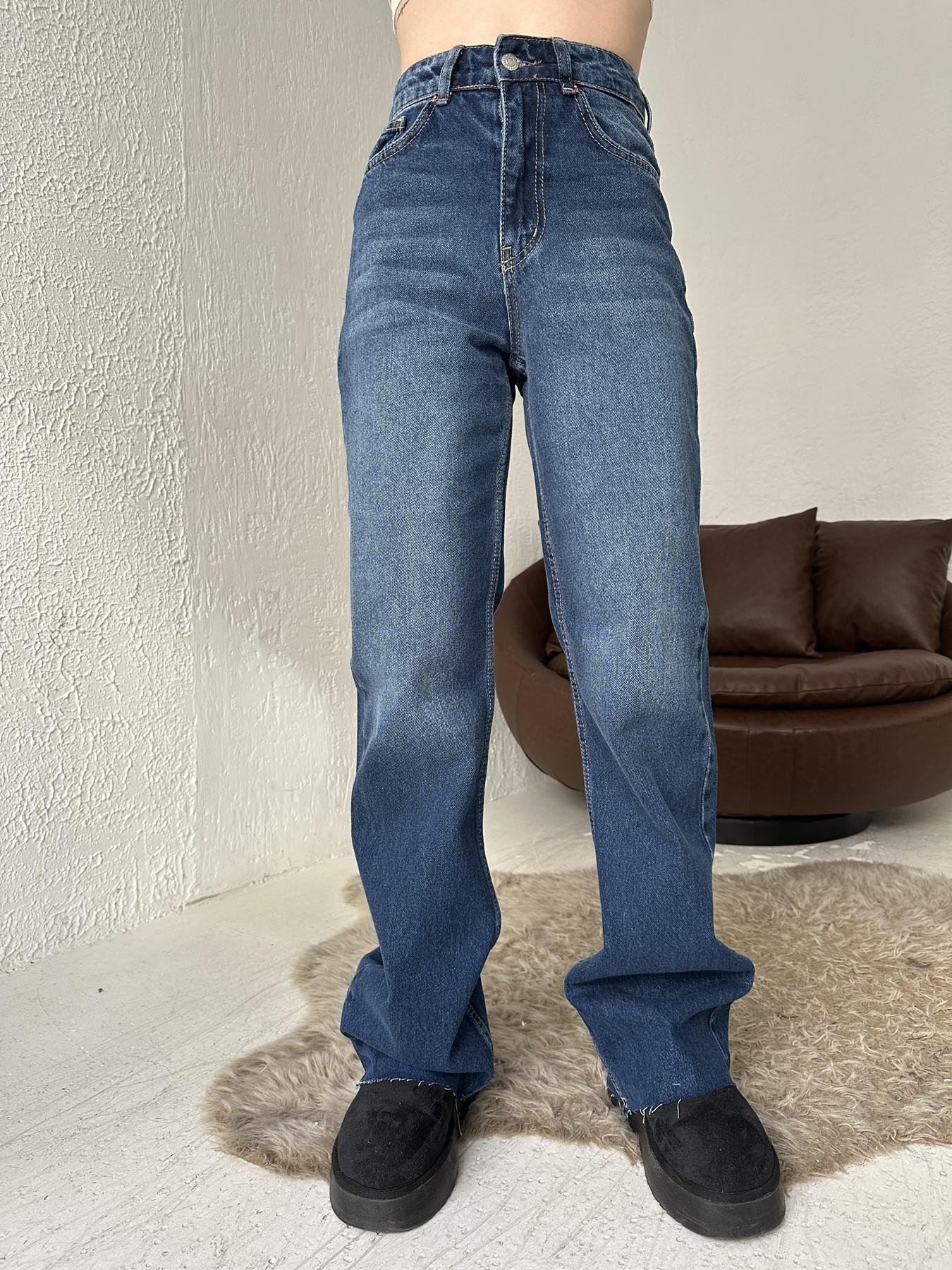 Paçası Kesik Palazzo Jean LACİVERT KAR