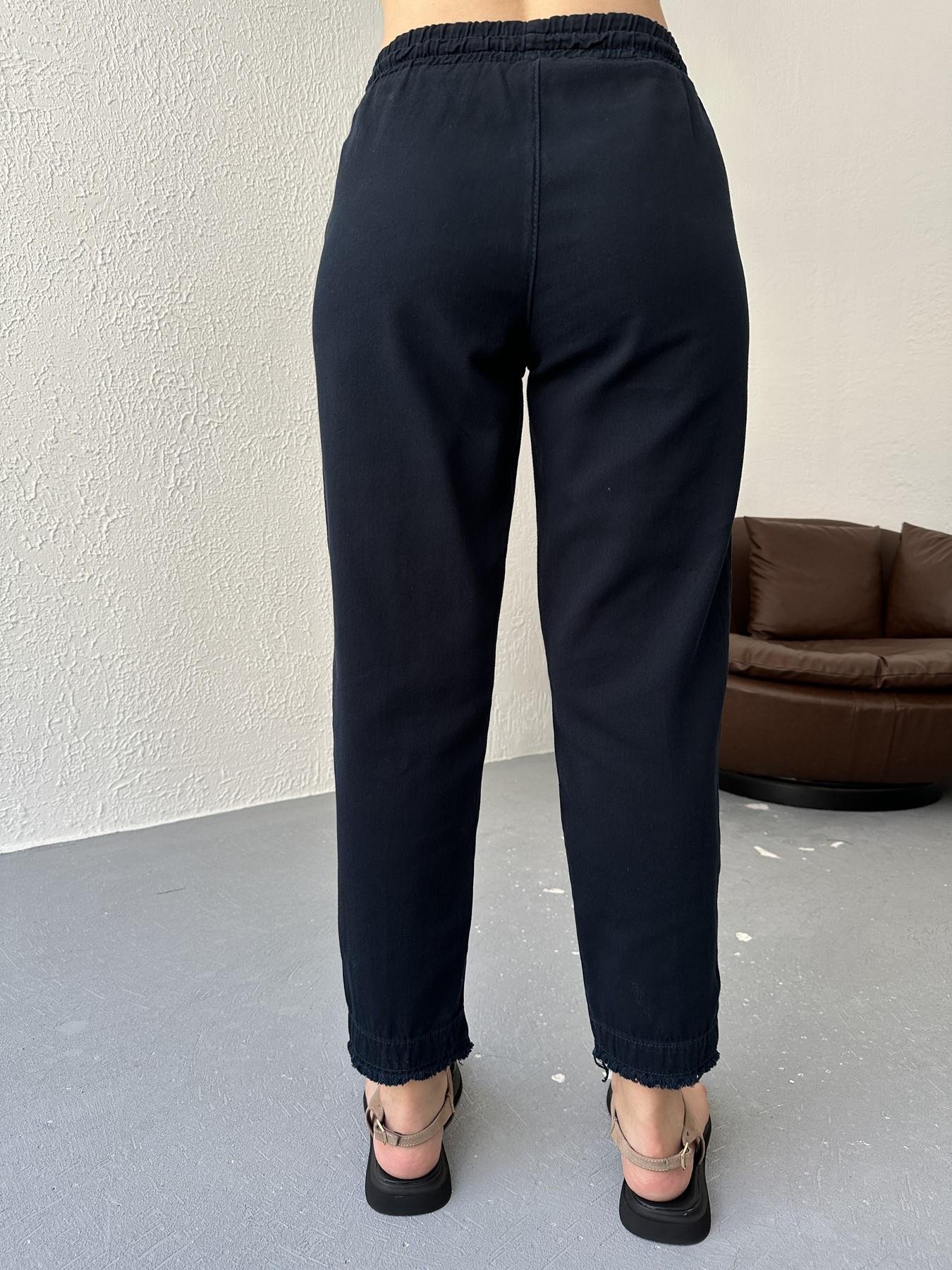 Paçası Püskül Detay Lastikli Pantolon Lacivert