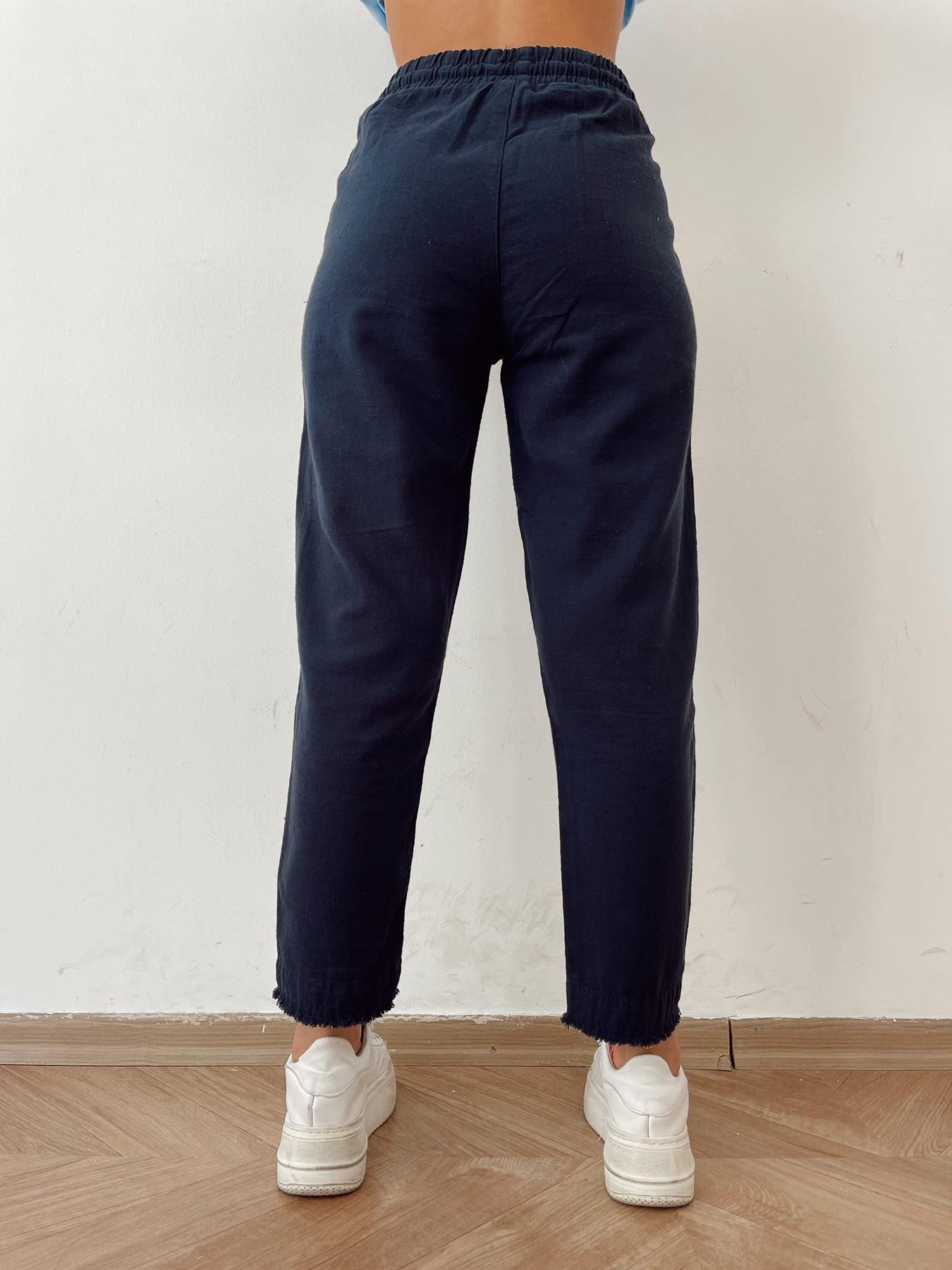 Paçası Püsküllü Keten Pantolon LACİVERT