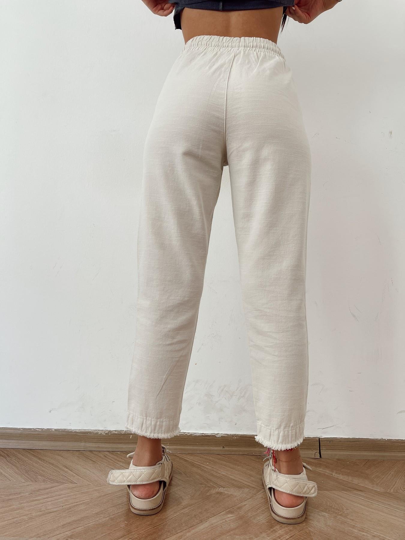 Paçası Püsküllü Keten Pantolon TAŞ
