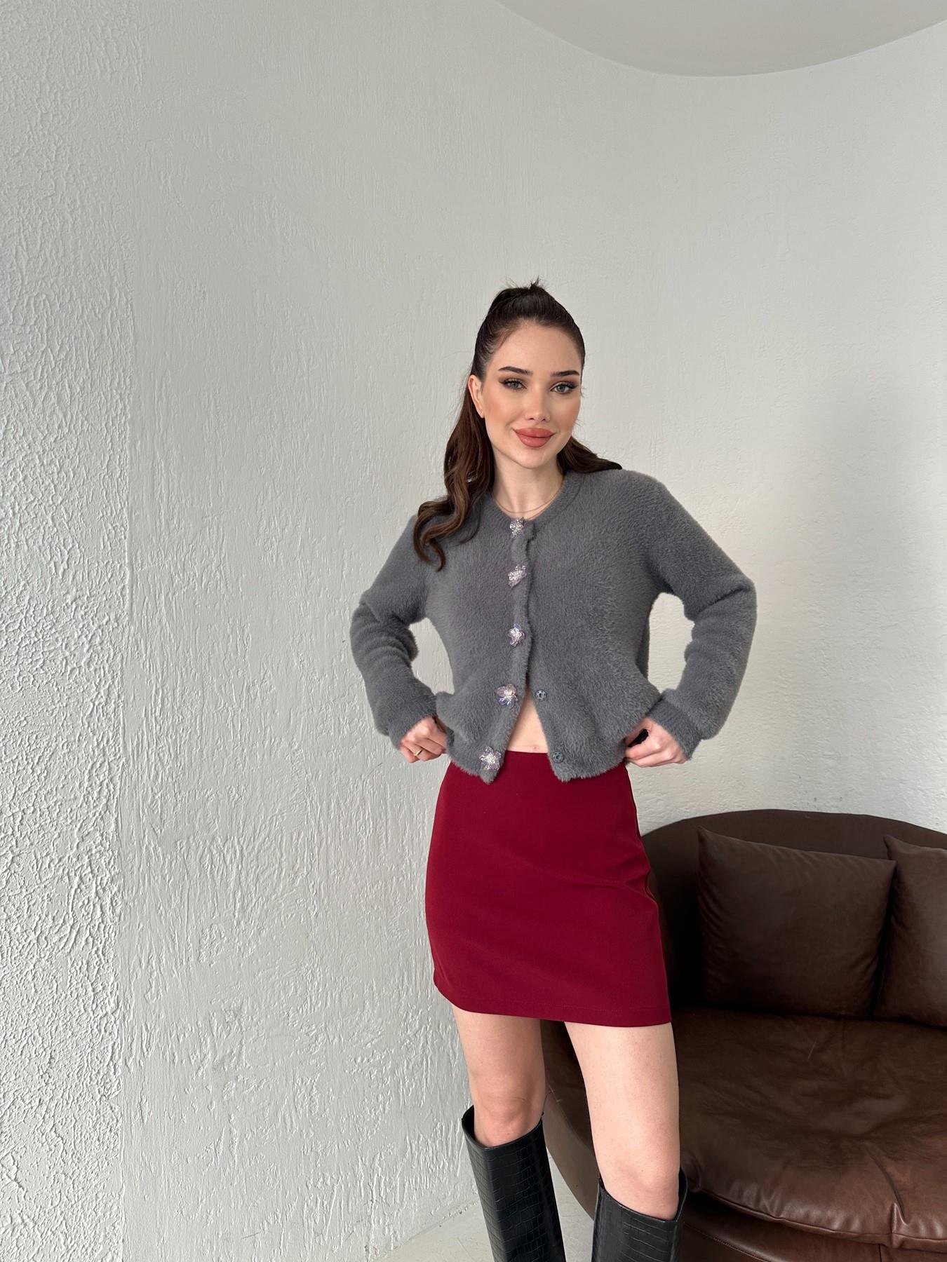 Papatya Düğmeli Yumoş Hırka ANTRASİT