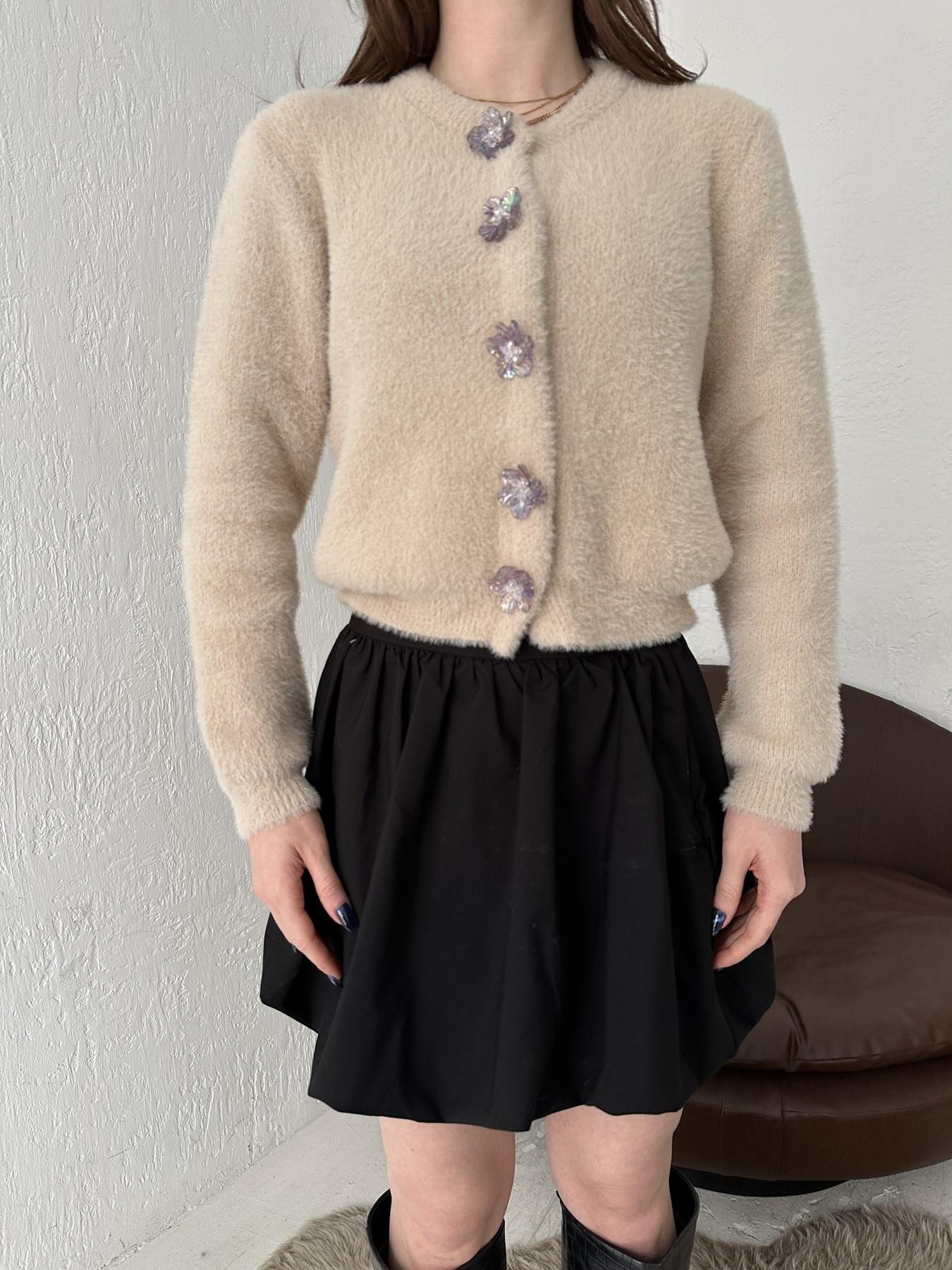 Papatya Düğmeli Yumoş Hırka TAŞ