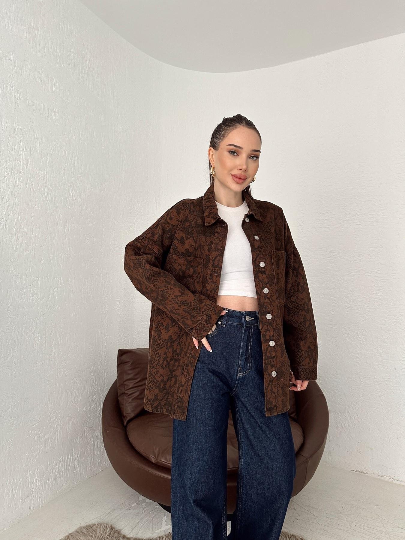 Parçaboya Oversize Gömlek KAHVE