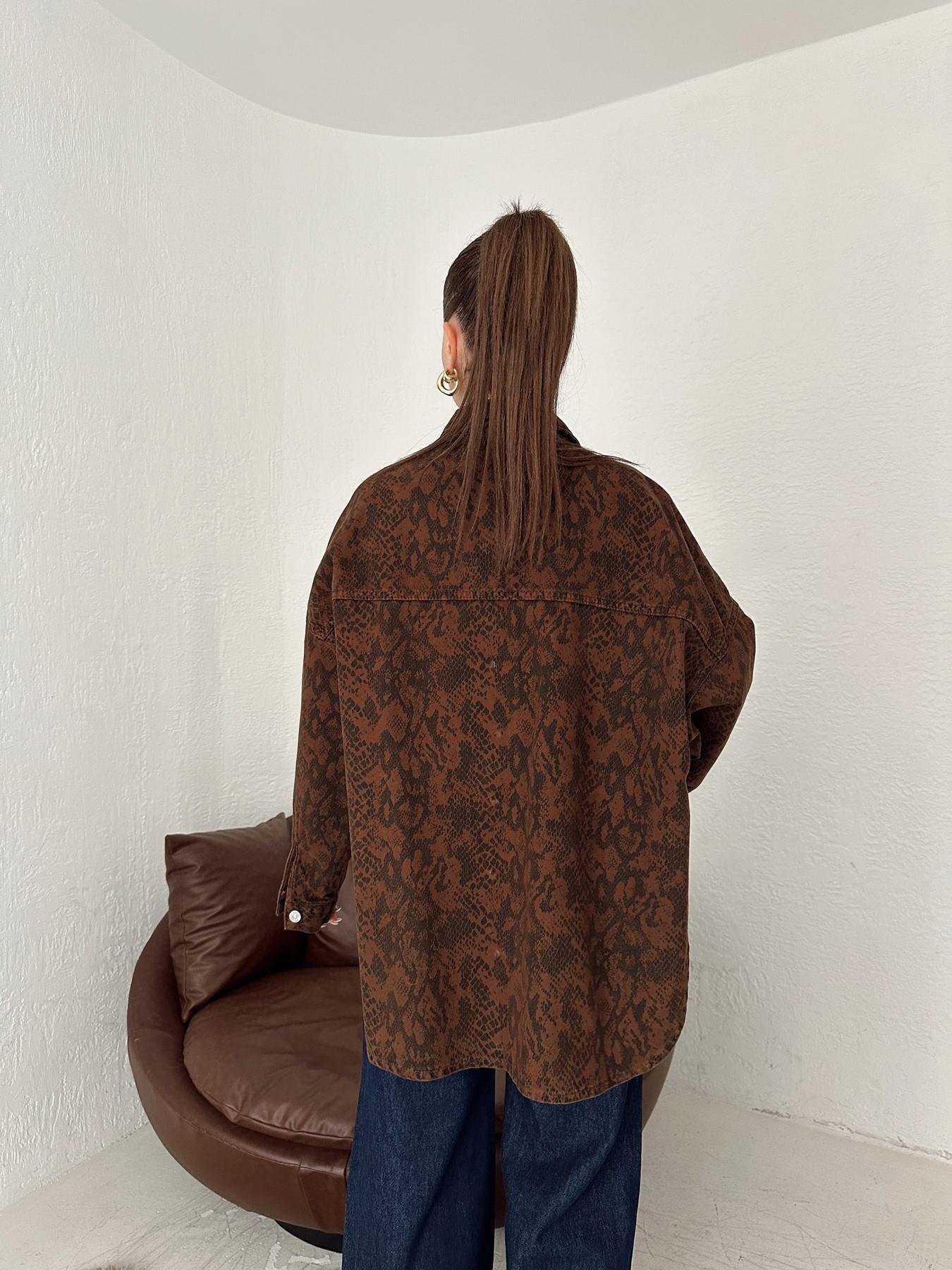 Parçaboya Oversize Gömlek KAHVE