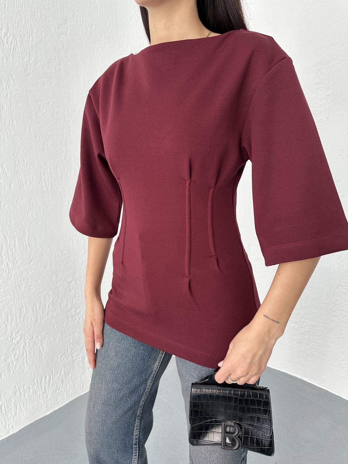 Pensli Tişört Bordo