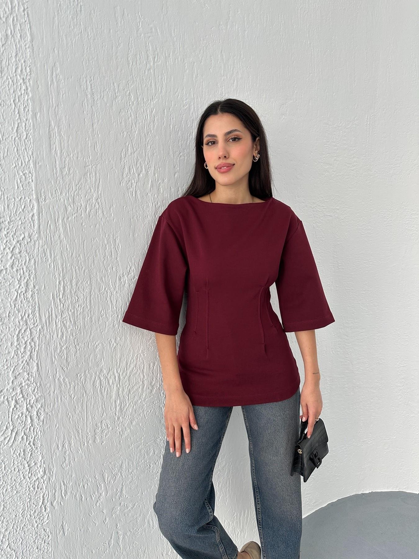 Pensli Tişört Bordo