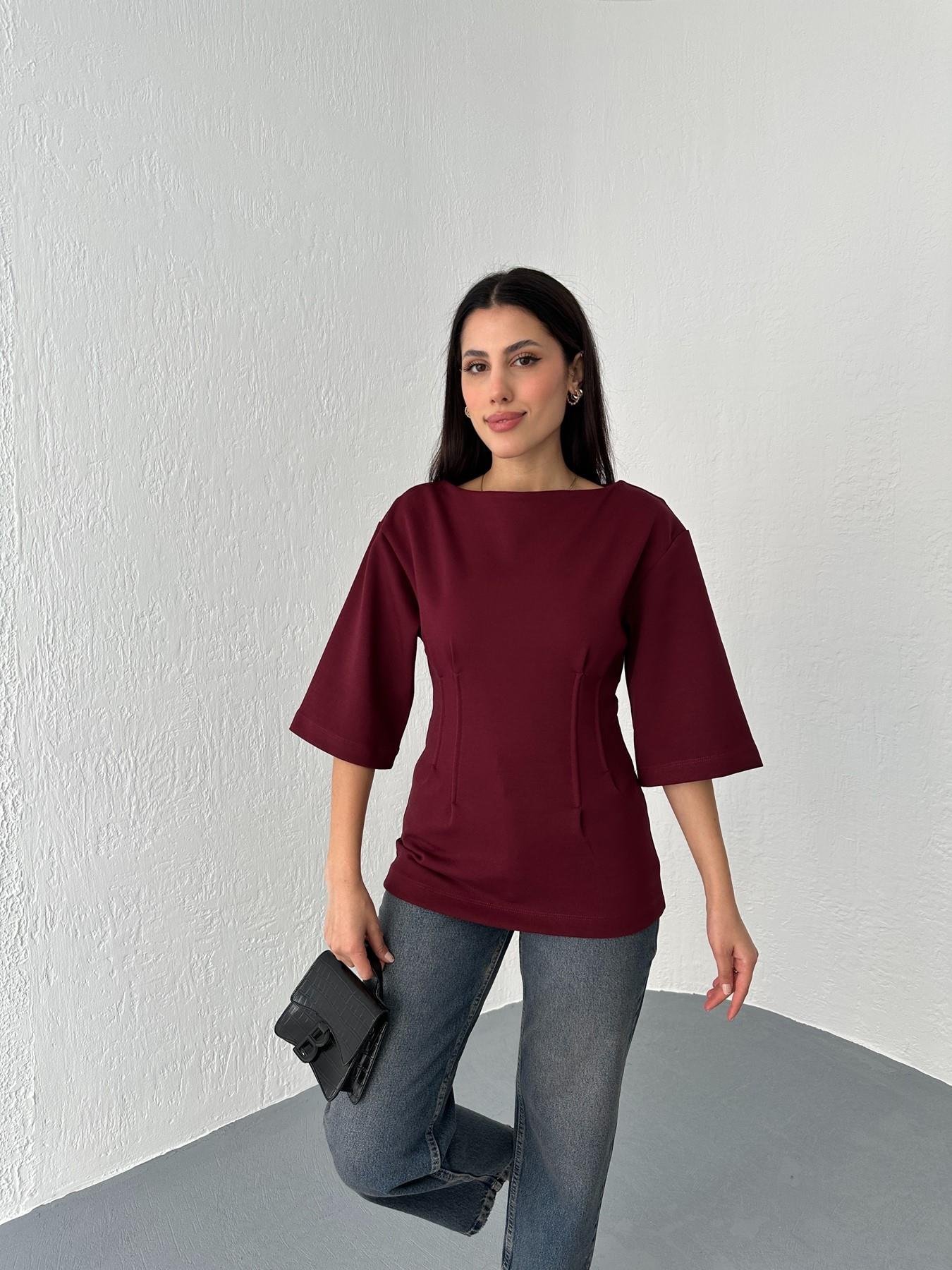 Pensli Tişört Bordo