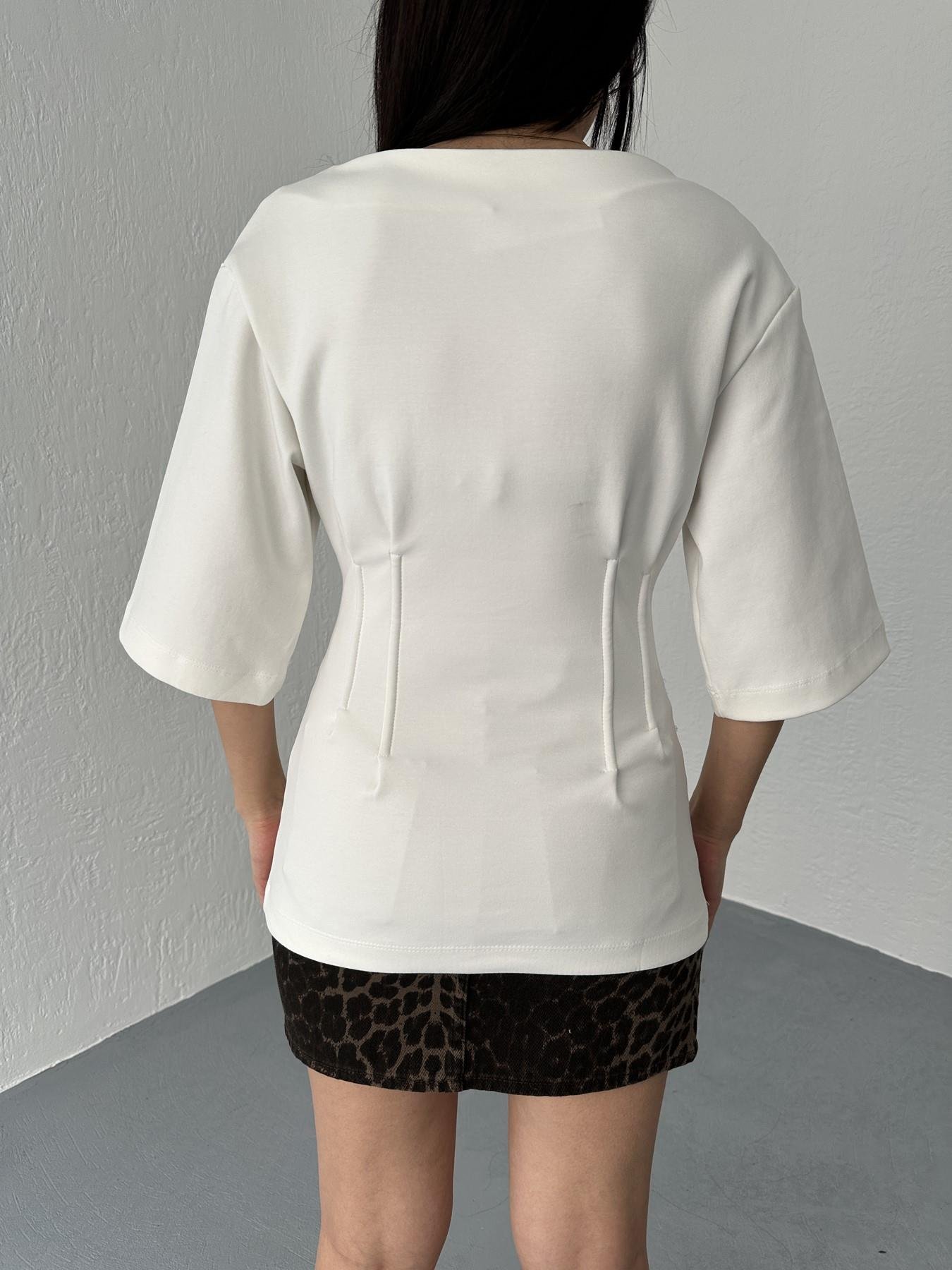 Pensli Tişört Ekru