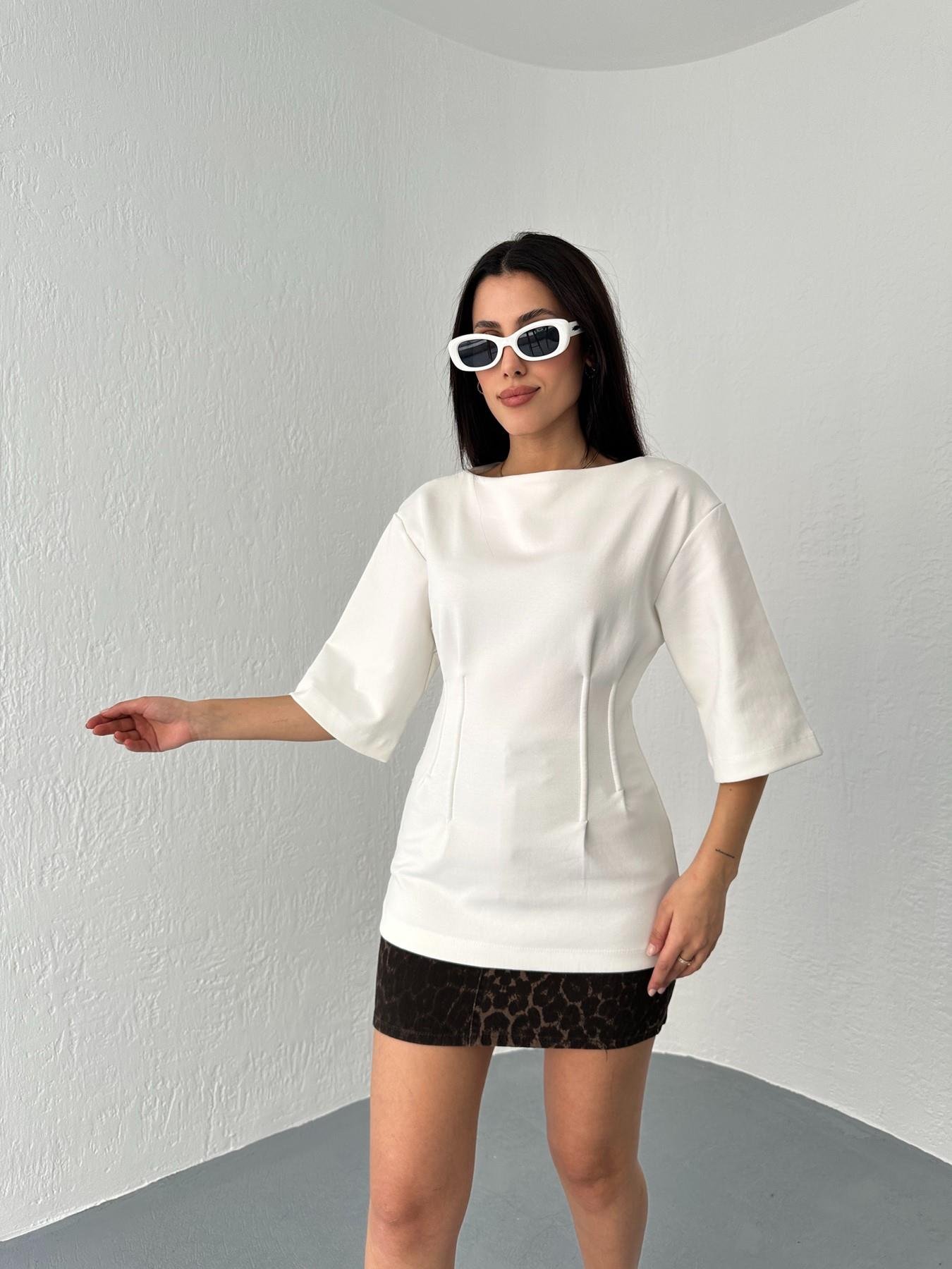 Pensli Tişört Ekru