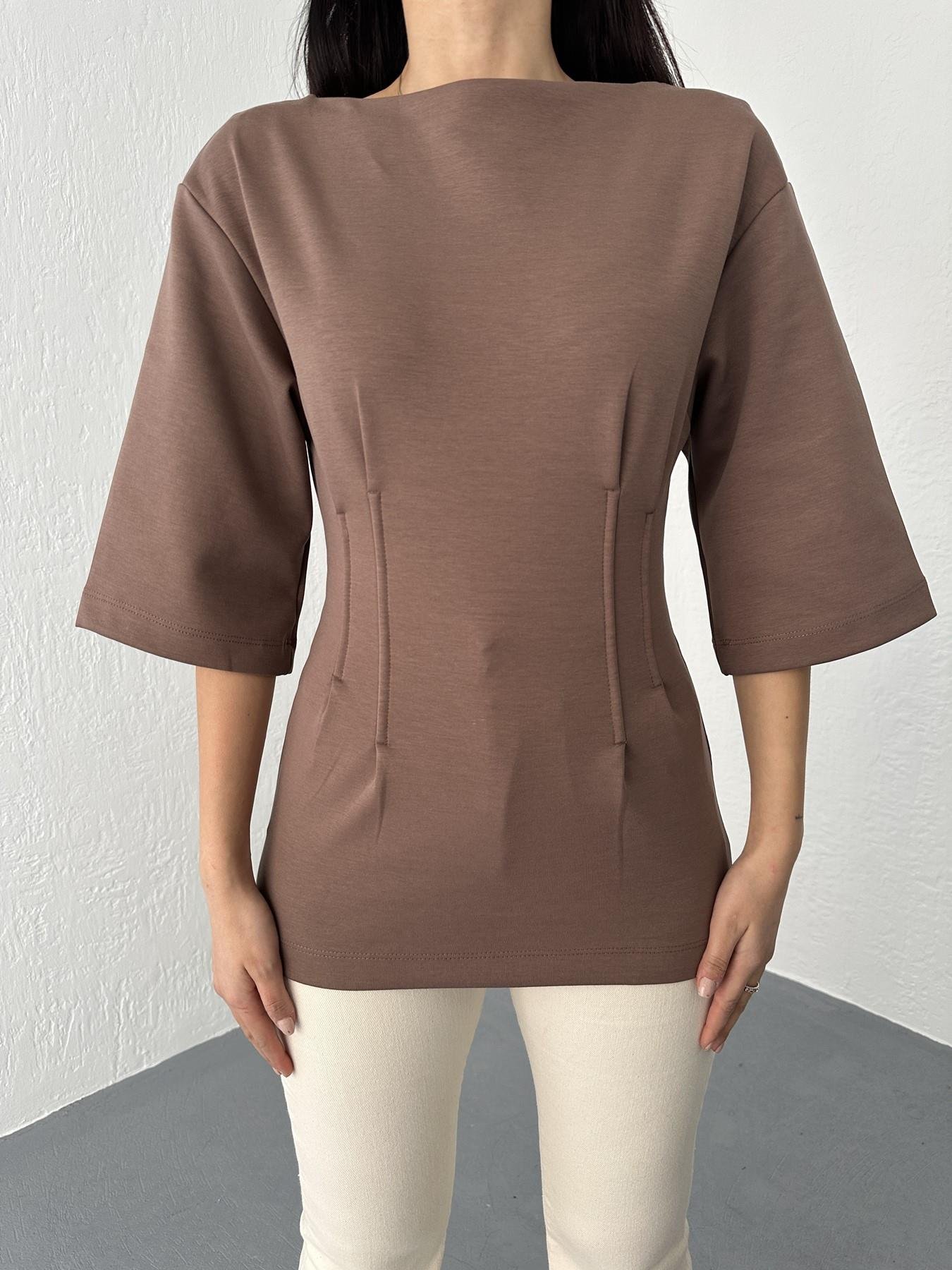 Pensli Tişört Kahve