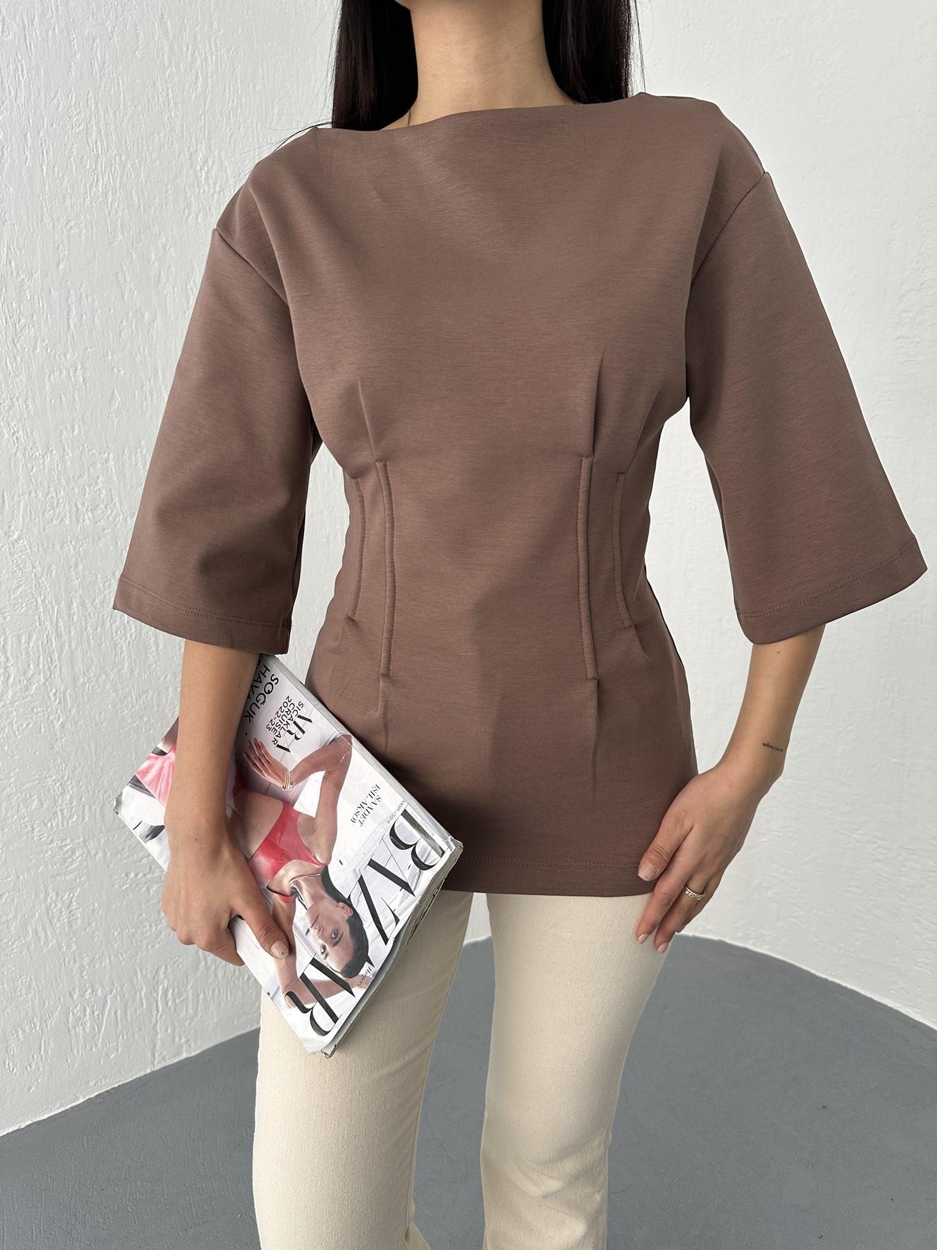 Pensli Tişört Kahve