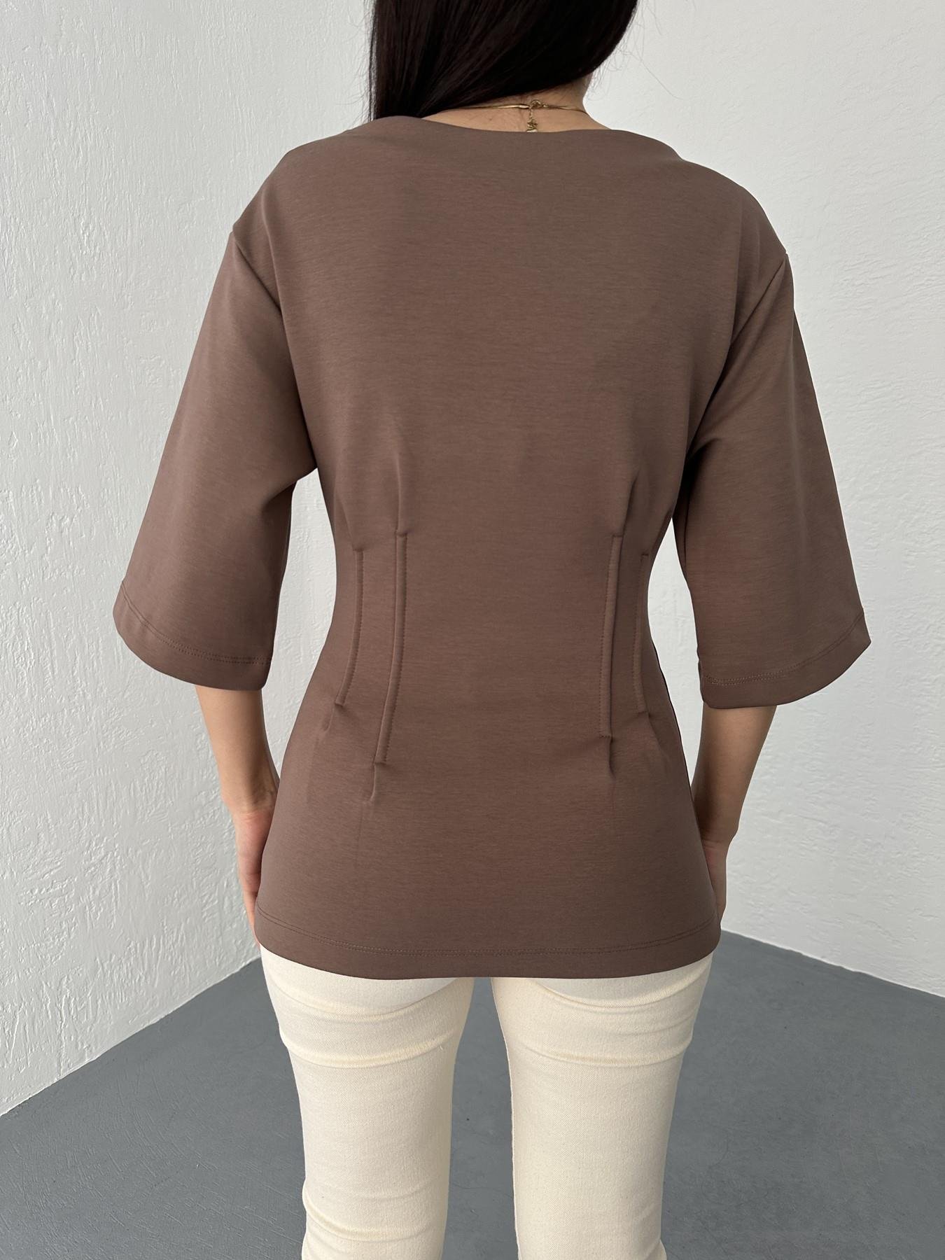 Pensli Tişört Kahve