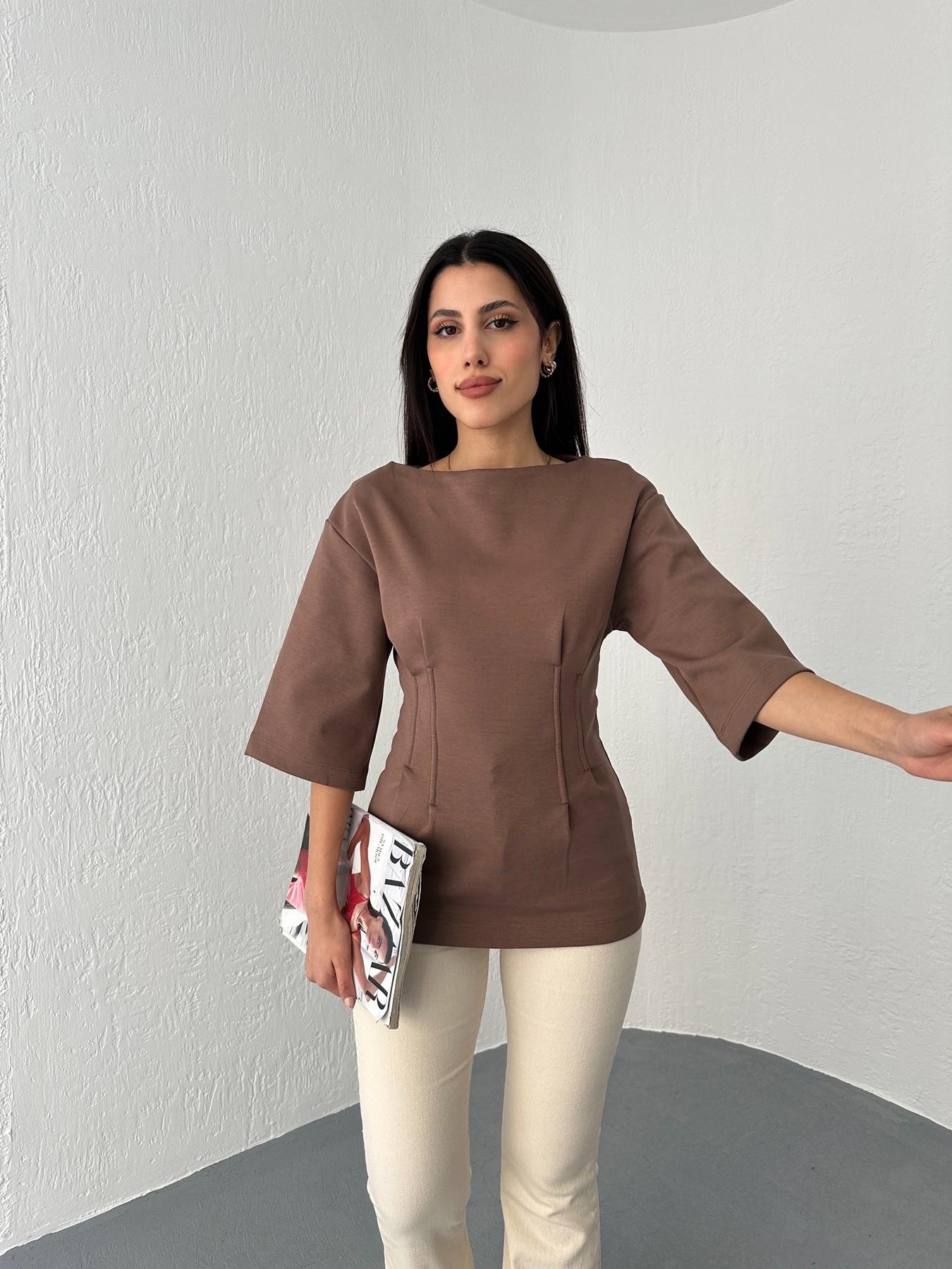 Pensli Tişört Kahve