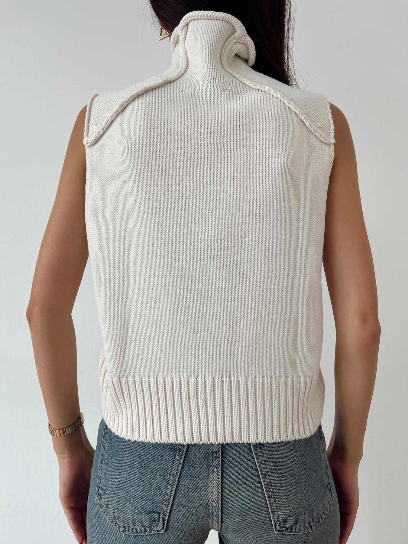 Pis Dikiş Süveter KREM