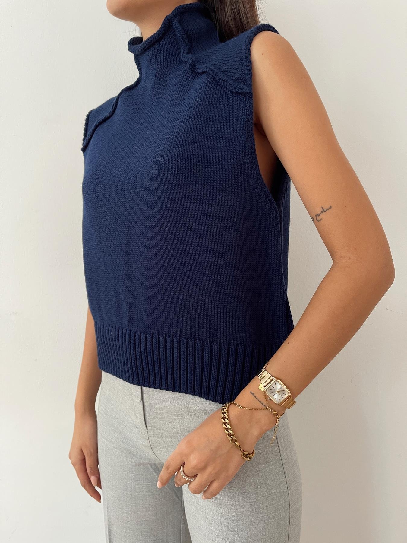 Pis Dikiş Süveter LACİVERT