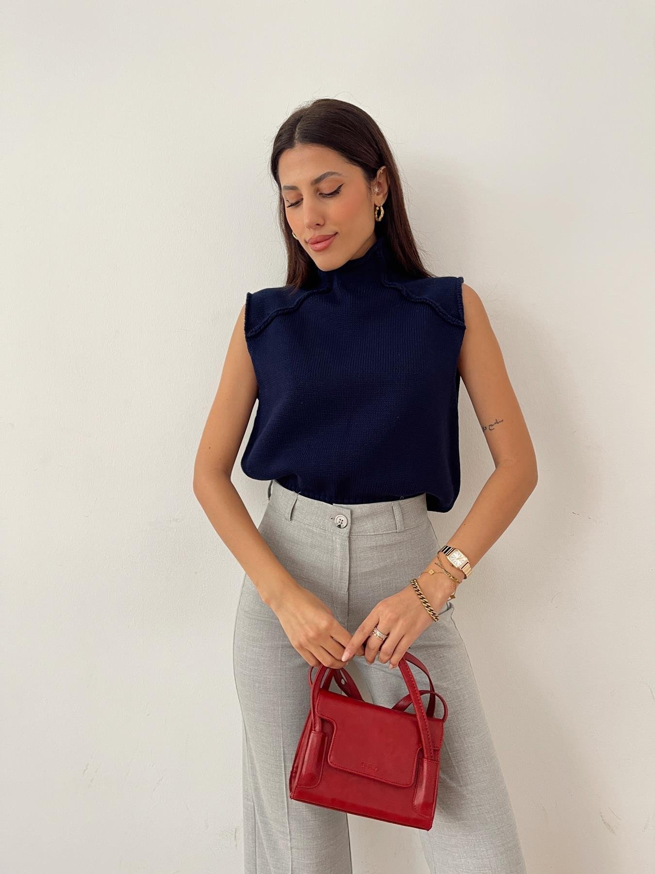 Pis Dikiş Süveter LACİVERT