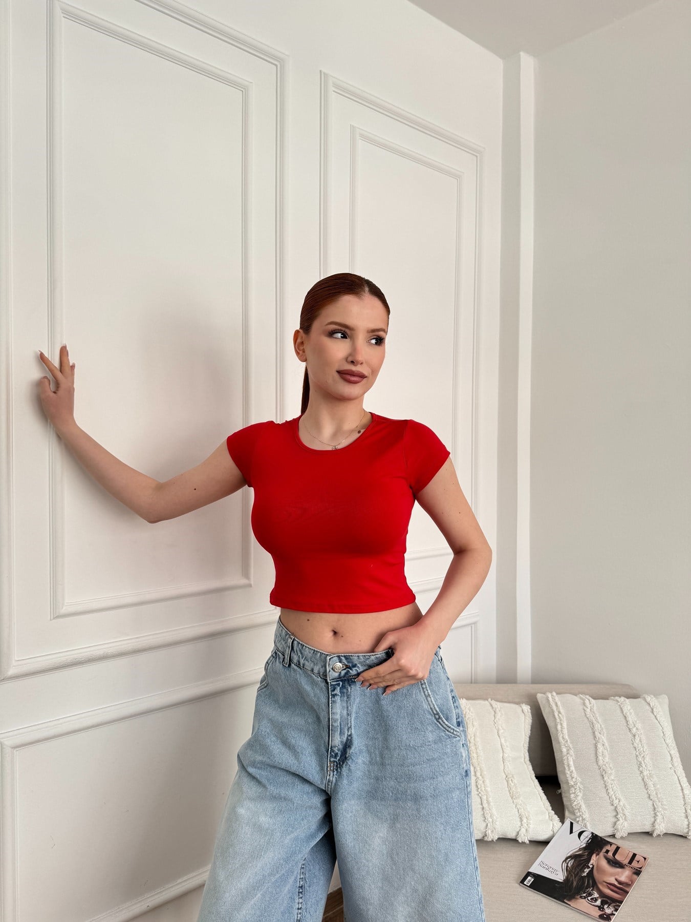 Poliamid Crop Body Mercan