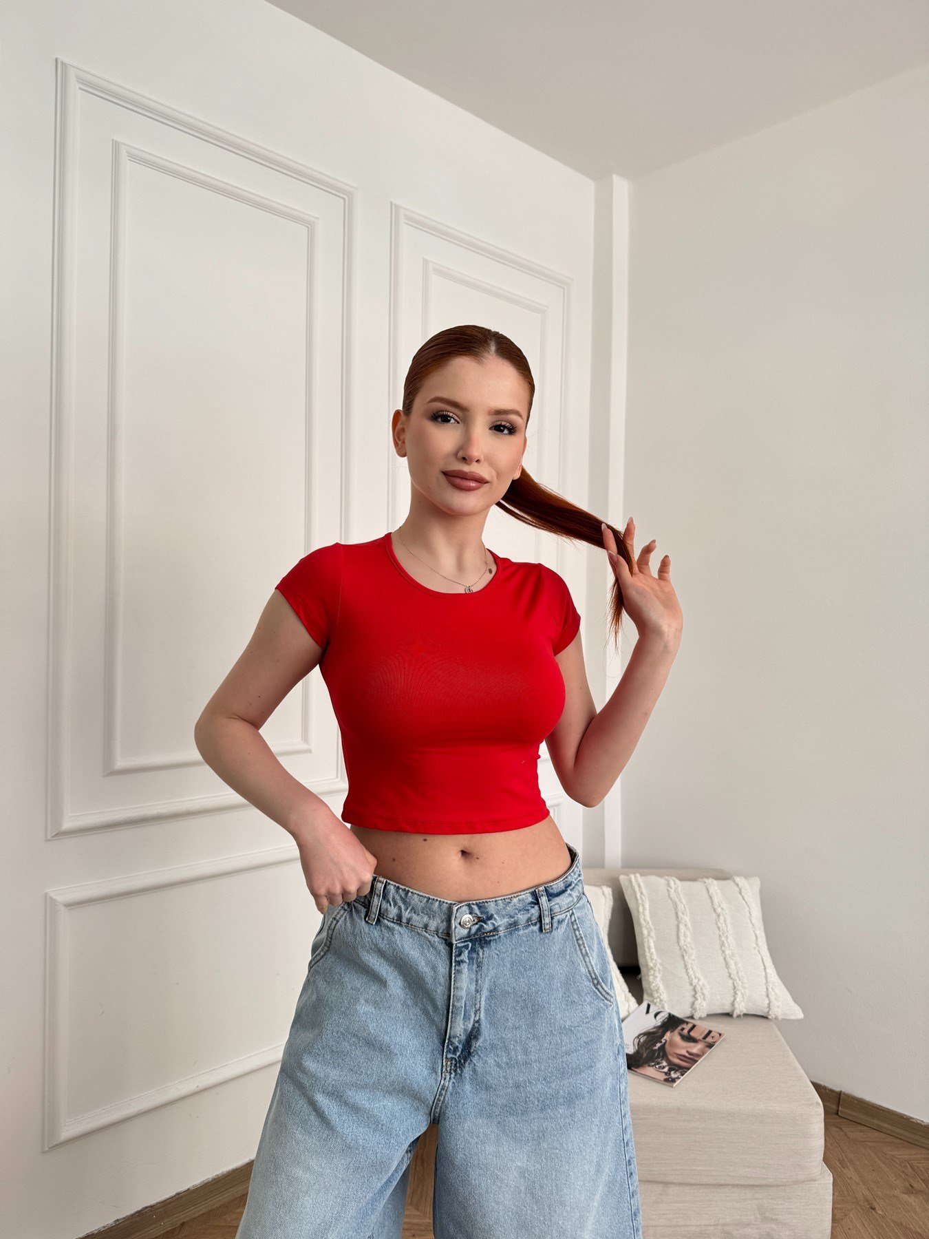 Poliamid Crop Body Mercan