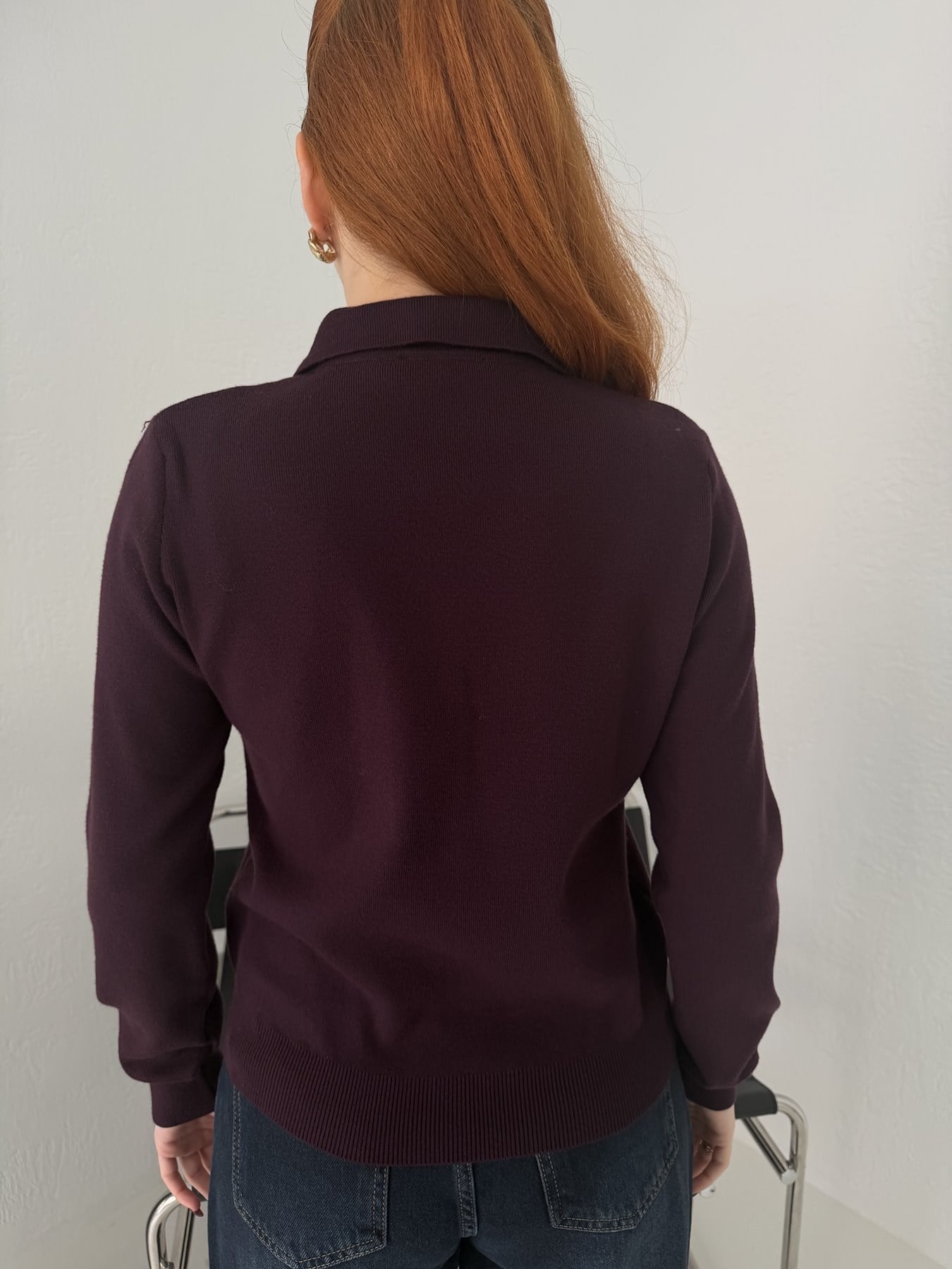 Polo Yaka Triko Mürdüm