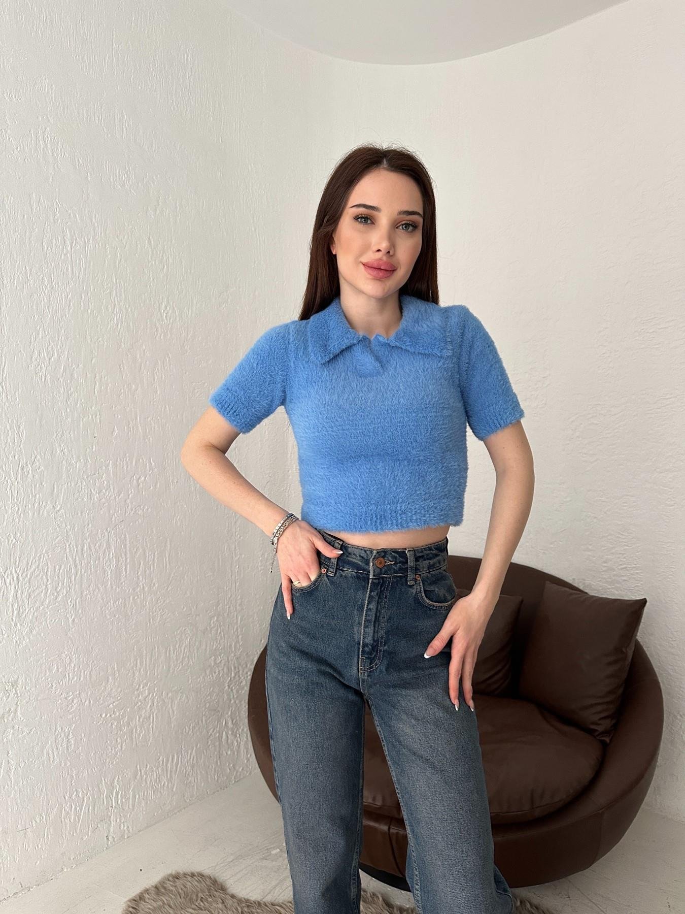 Polo Yaka Yumoş Triko MAVİ