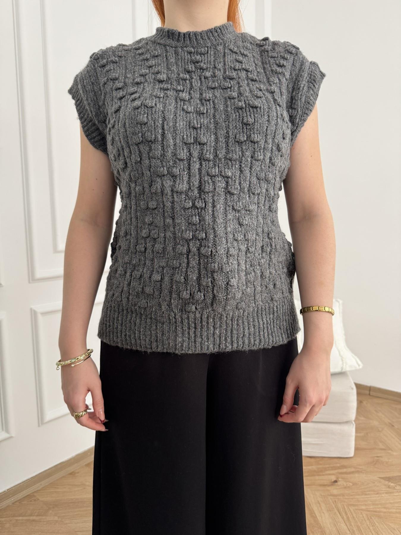 Ponpon Süveter Antrasit