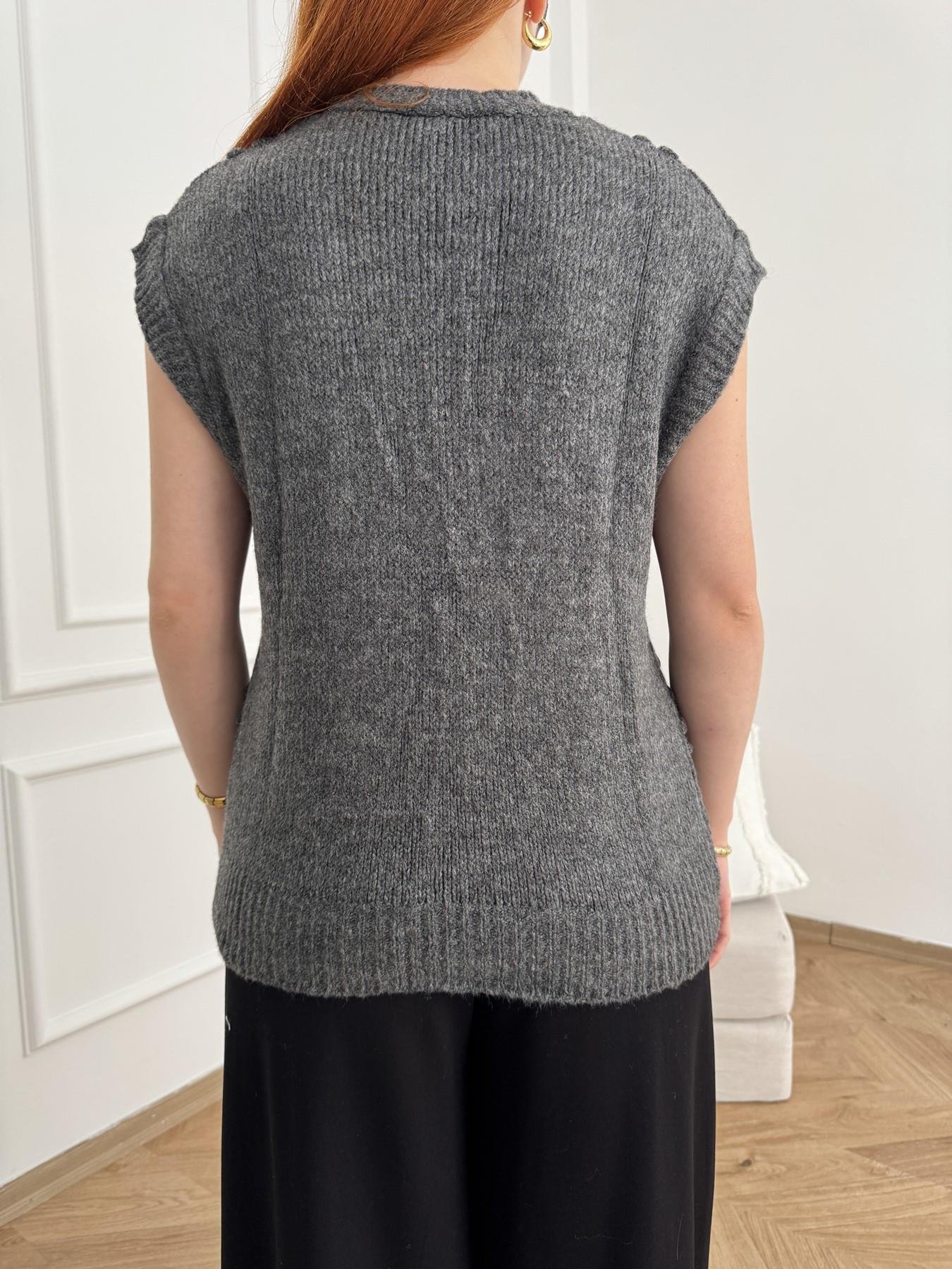 Ponpon Süveter Antrasit