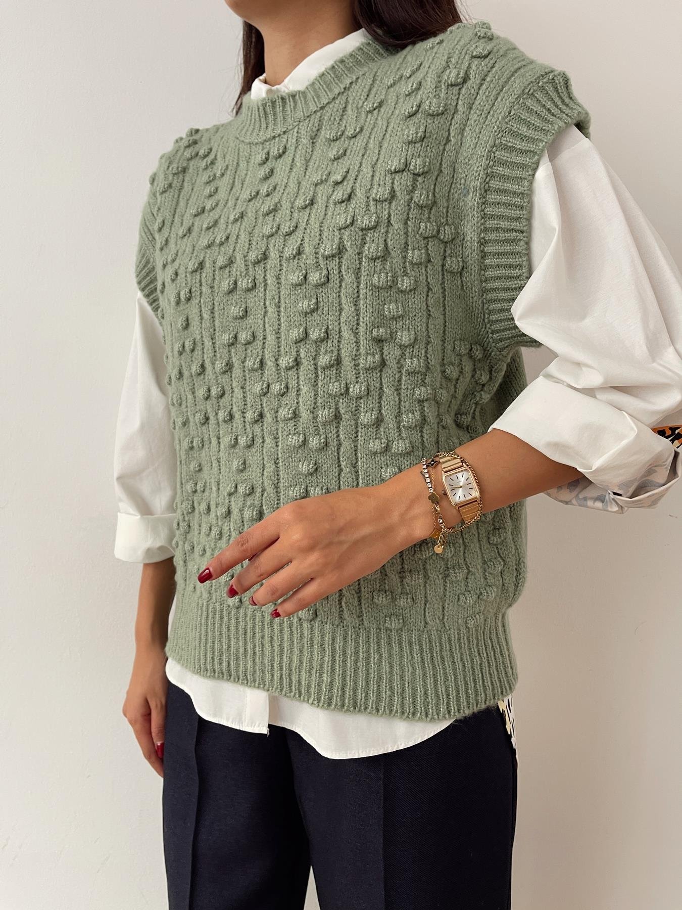 Ponpon Süveter MİNT