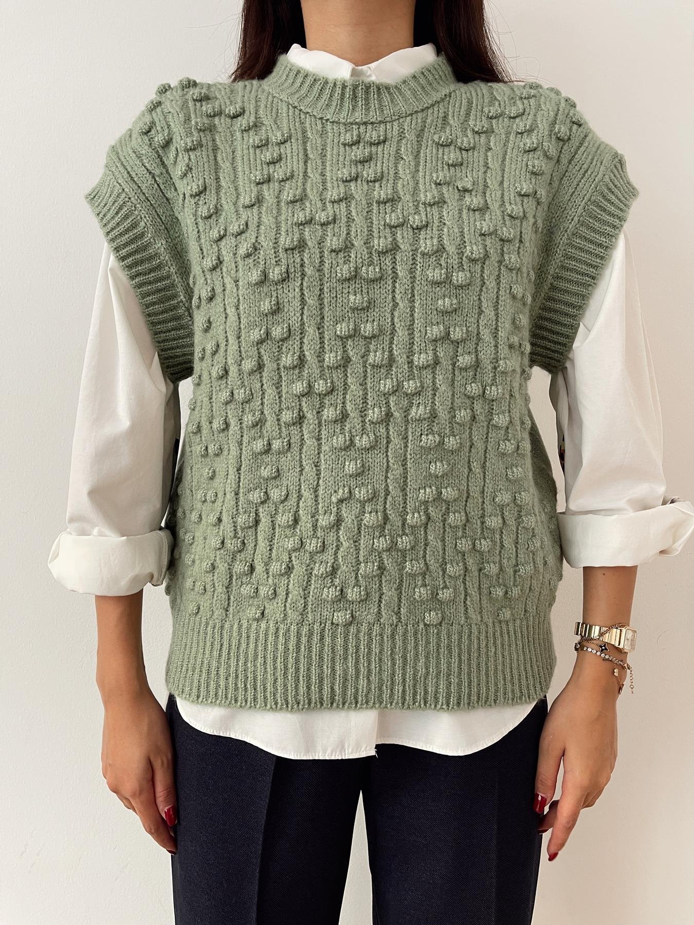 Ponpon Süveter MİNT