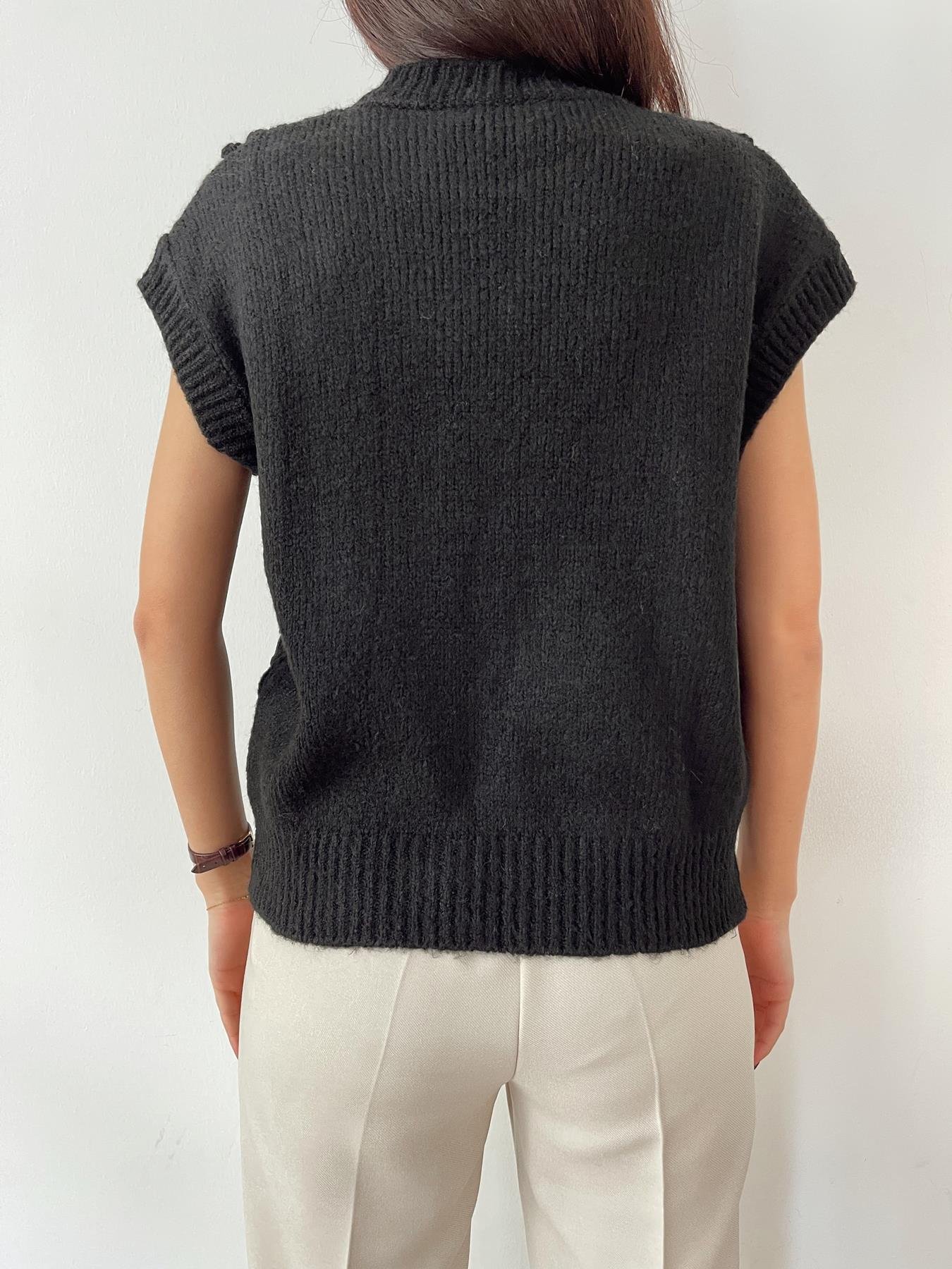 Ponpon Süveter SİYAH