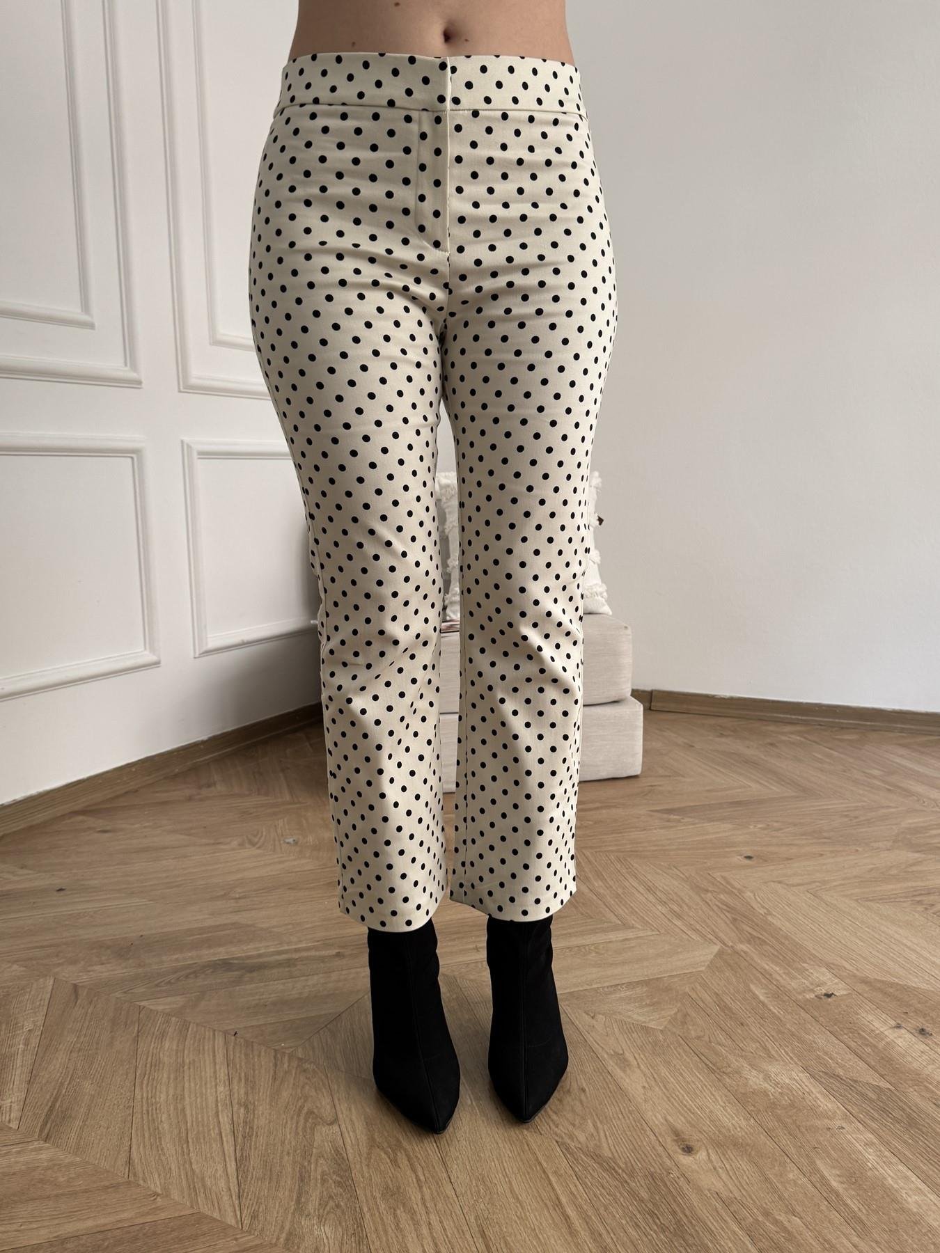 Puantiye Desen Pantolon Krem
