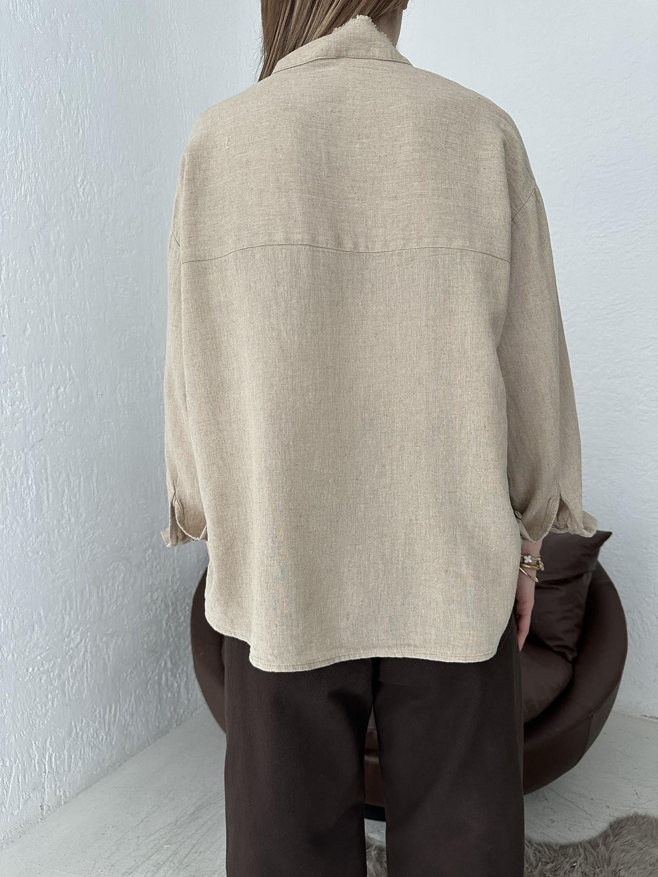 Püsklüllü Bluz Naturel