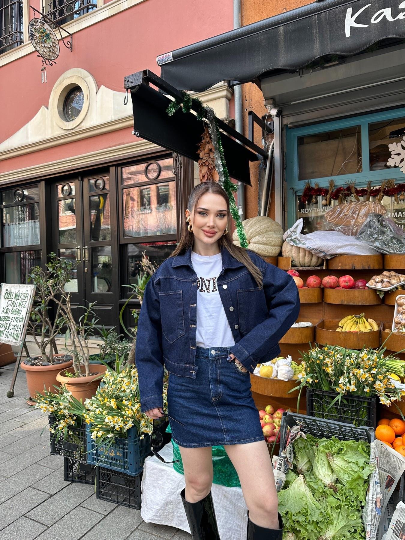 Raw Yıkama Ceket LACİVERT