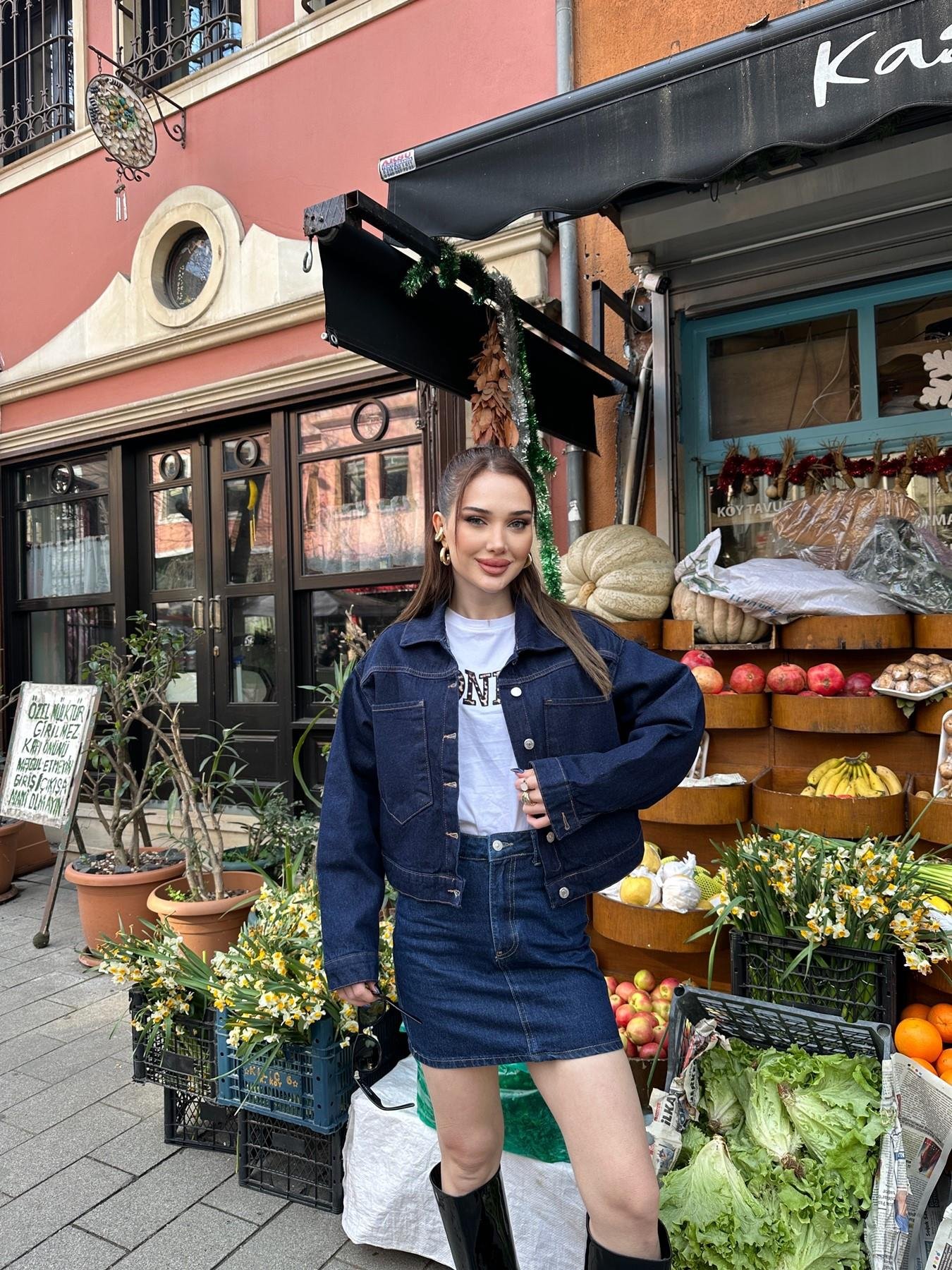 Raw Yıkama Ceket LACİVERT