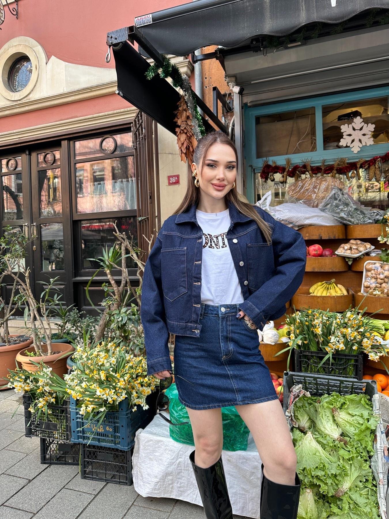 Raw Yıkama Ceket LACİVERT